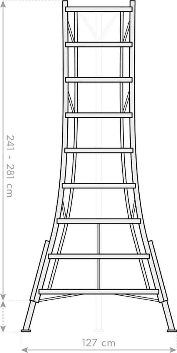 Niwaki 3-poot Tuinladder 270 cm in Hoogte Verstelbaar - Plukladder NW02700 Niwaki 3-poot Tuinladder 270 cm in Hoogte Verstelbaar - Plukladder NW02700