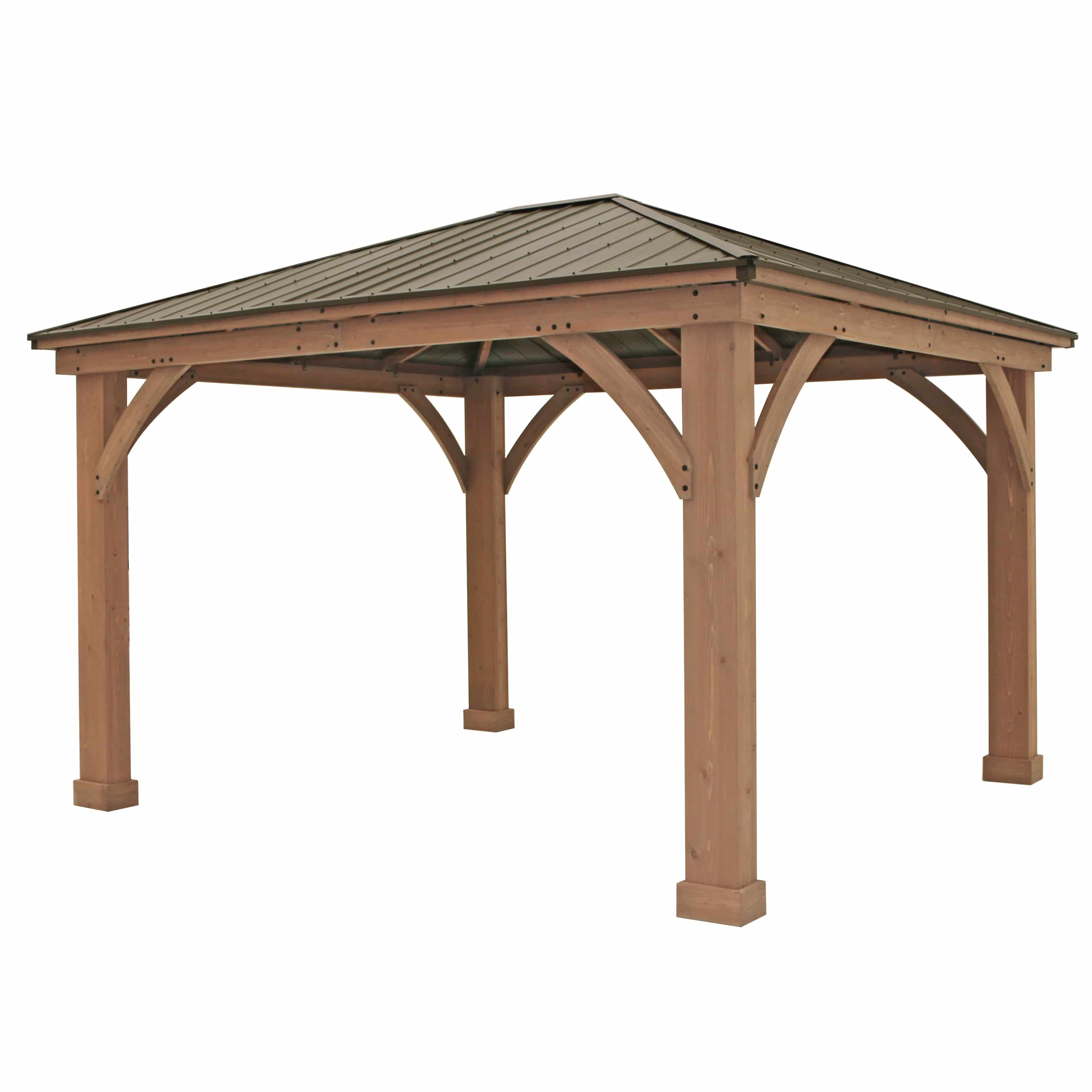 Westmann Paviljoen Gazebo Devon 12x14 - 427x366x317cm - Bruin Houtlook
