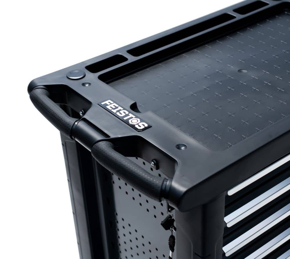 Feistos Mento1 Werkplaatswagen uitgerust met 158 ​​onderdelen - Zwart