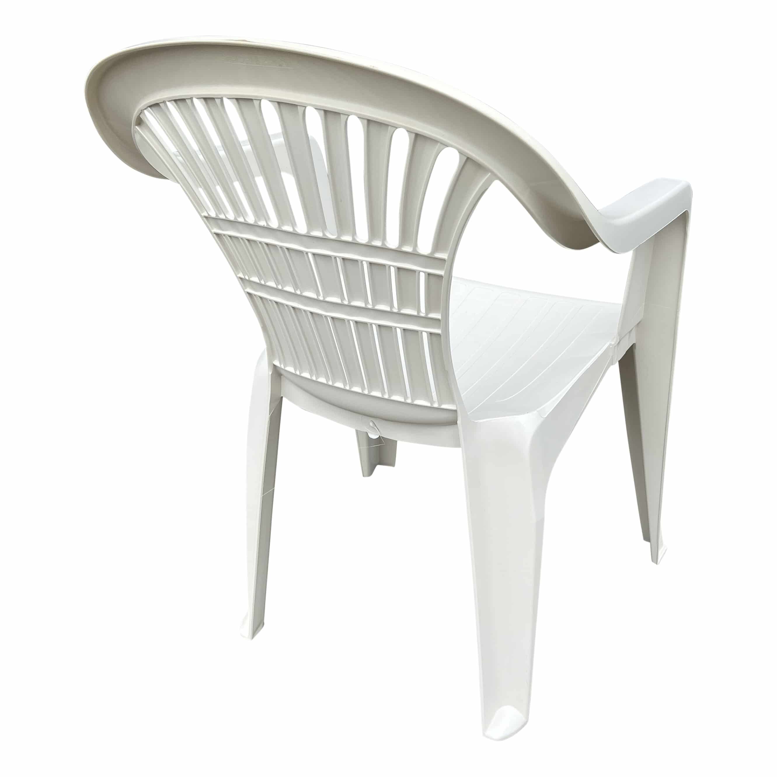 4goodz Siena 6x Witte Stapelbare Tuinstoelen - Plaatsbesparend