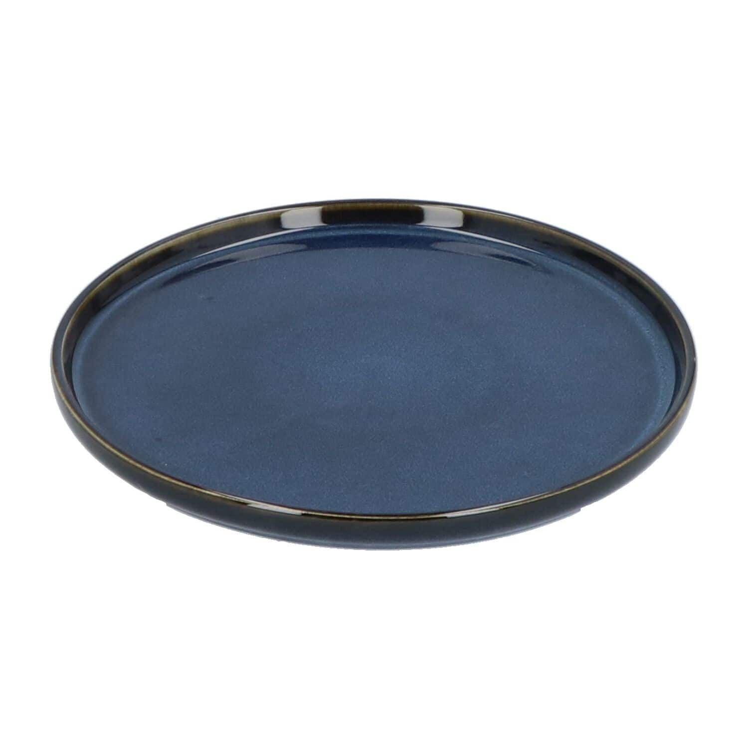 Dinerborden Terre - set van 6 stuks Geglazuurd Keramiek 27 cm - Blauw
