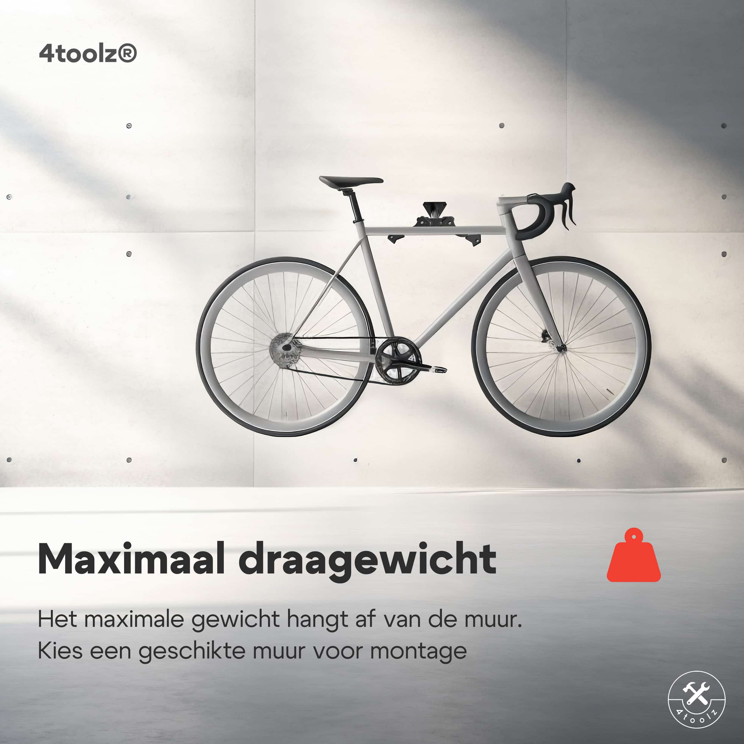 4toolz® Fiets Ophangbeugel Diepte Verstelbaar - Wandbeugel voor fiets