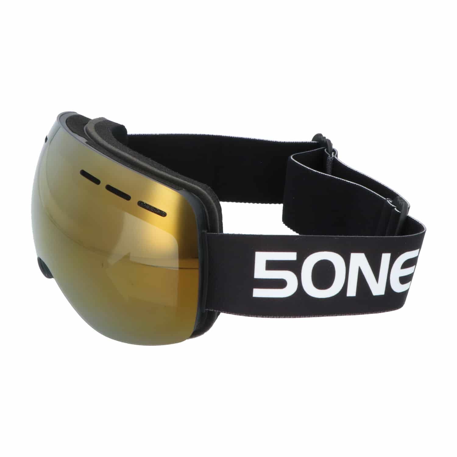 5one® Alpine 1 Bronze anti-condens Skibril met hardcase - Zwart frame
