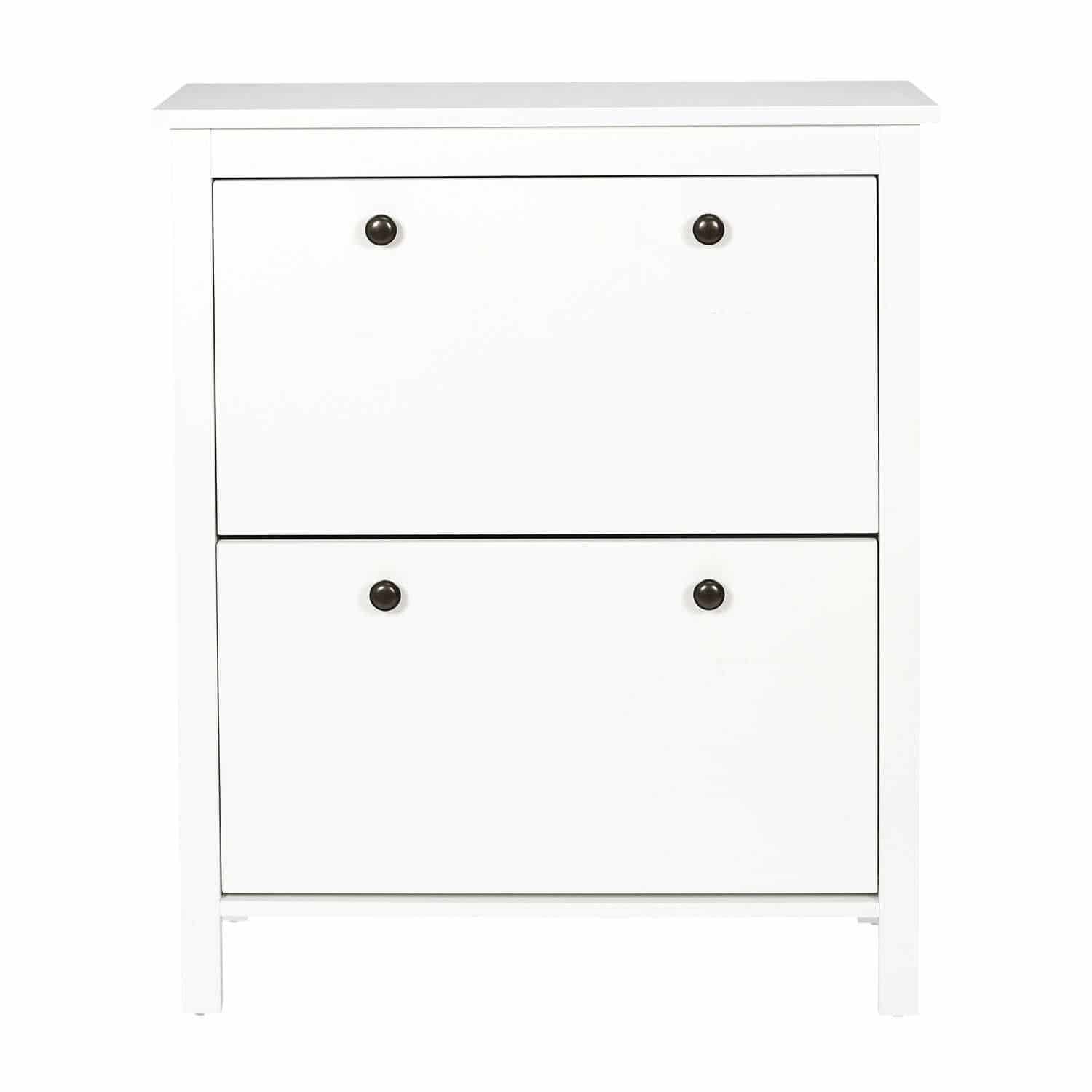 4livingz Schoenenkast 2 lades - Schoenen Klepkast voor 12 paar - Wit 4livingz Schoenenkast 2 lades - Schoenen Klepkast voor 12 paar - Wit