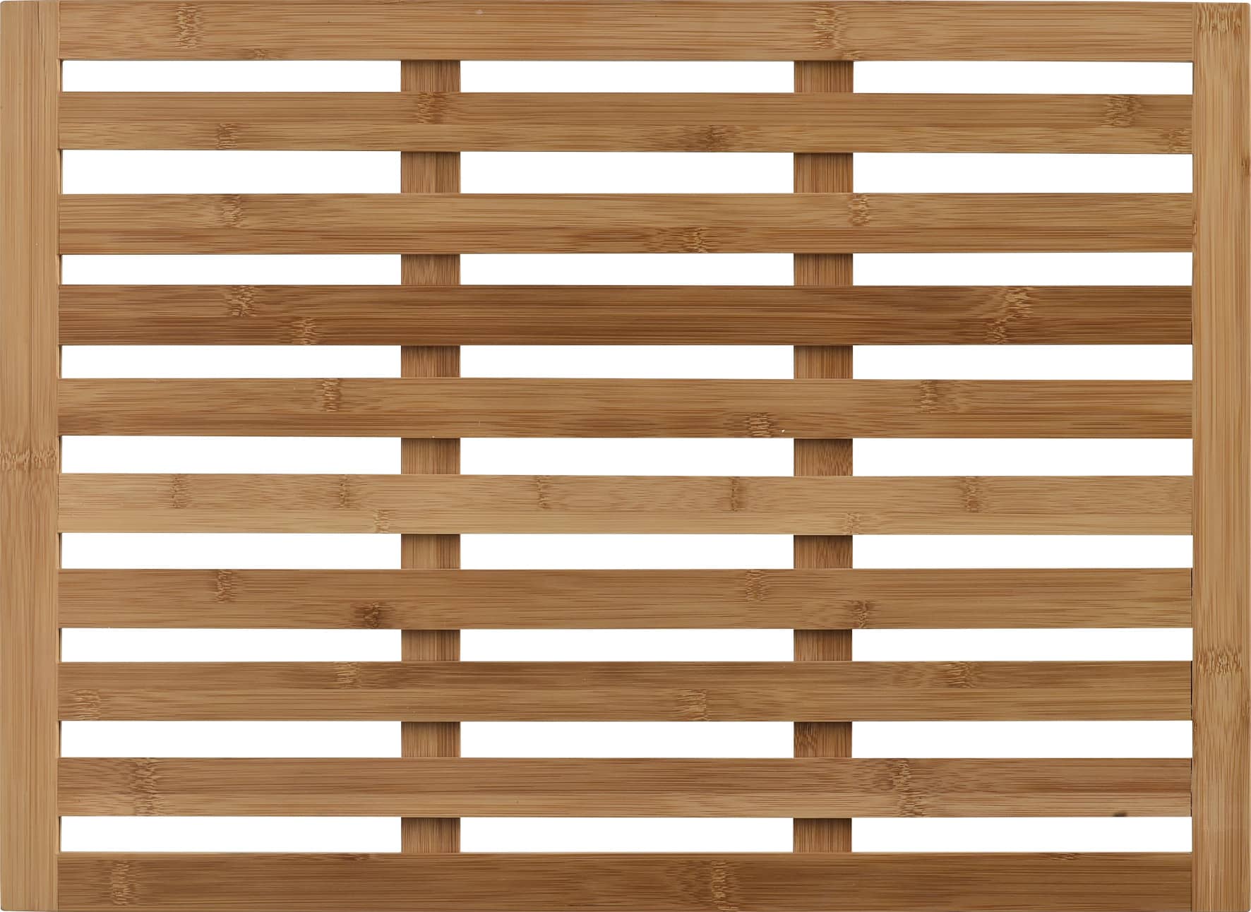 4goodz bamboe anti-slip douchemat-badmat 62x45cm - houten voetenmat