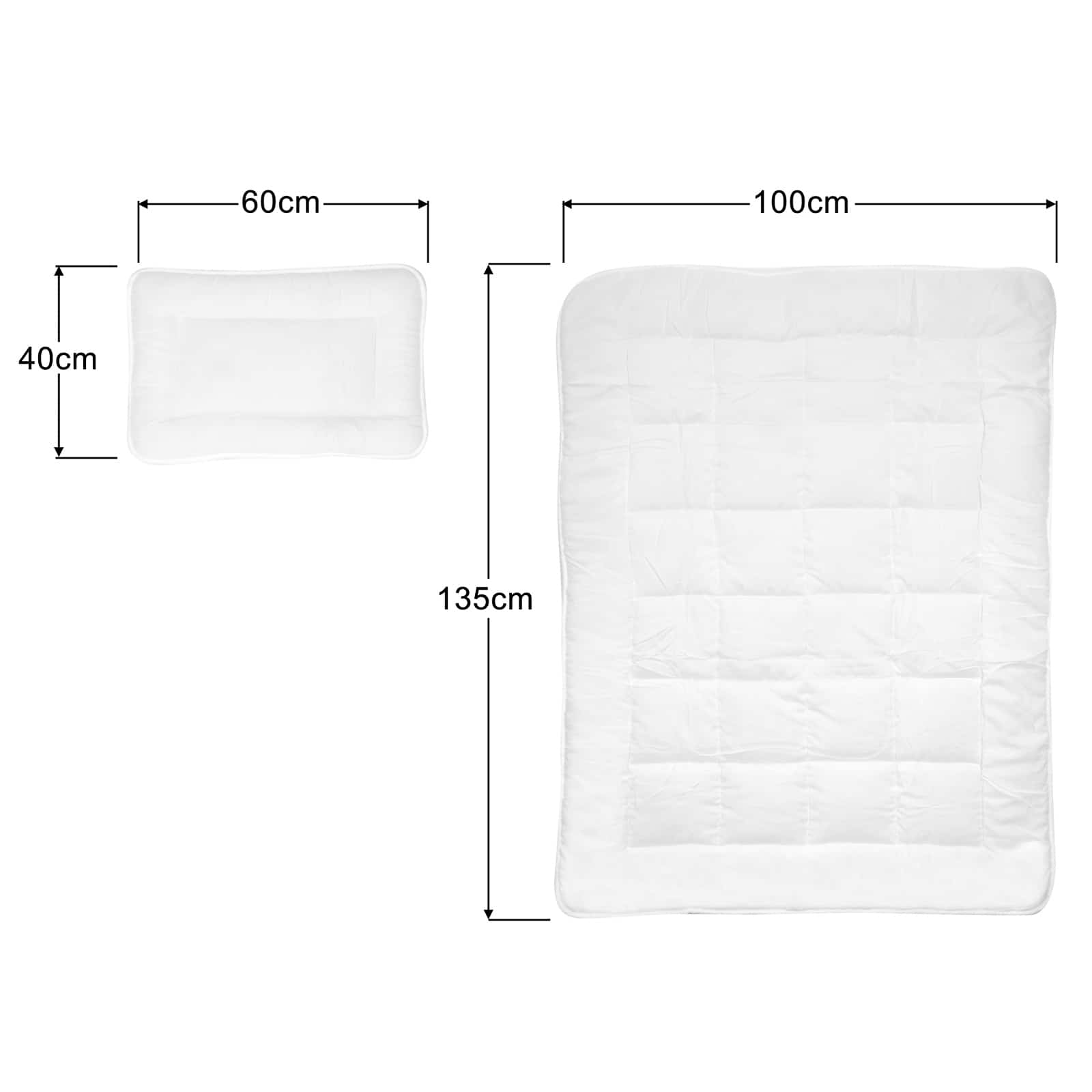 Hanse® 4-Seizoenen Kinderdekbed 100x135 cm met Kussen - 200gr/300gr