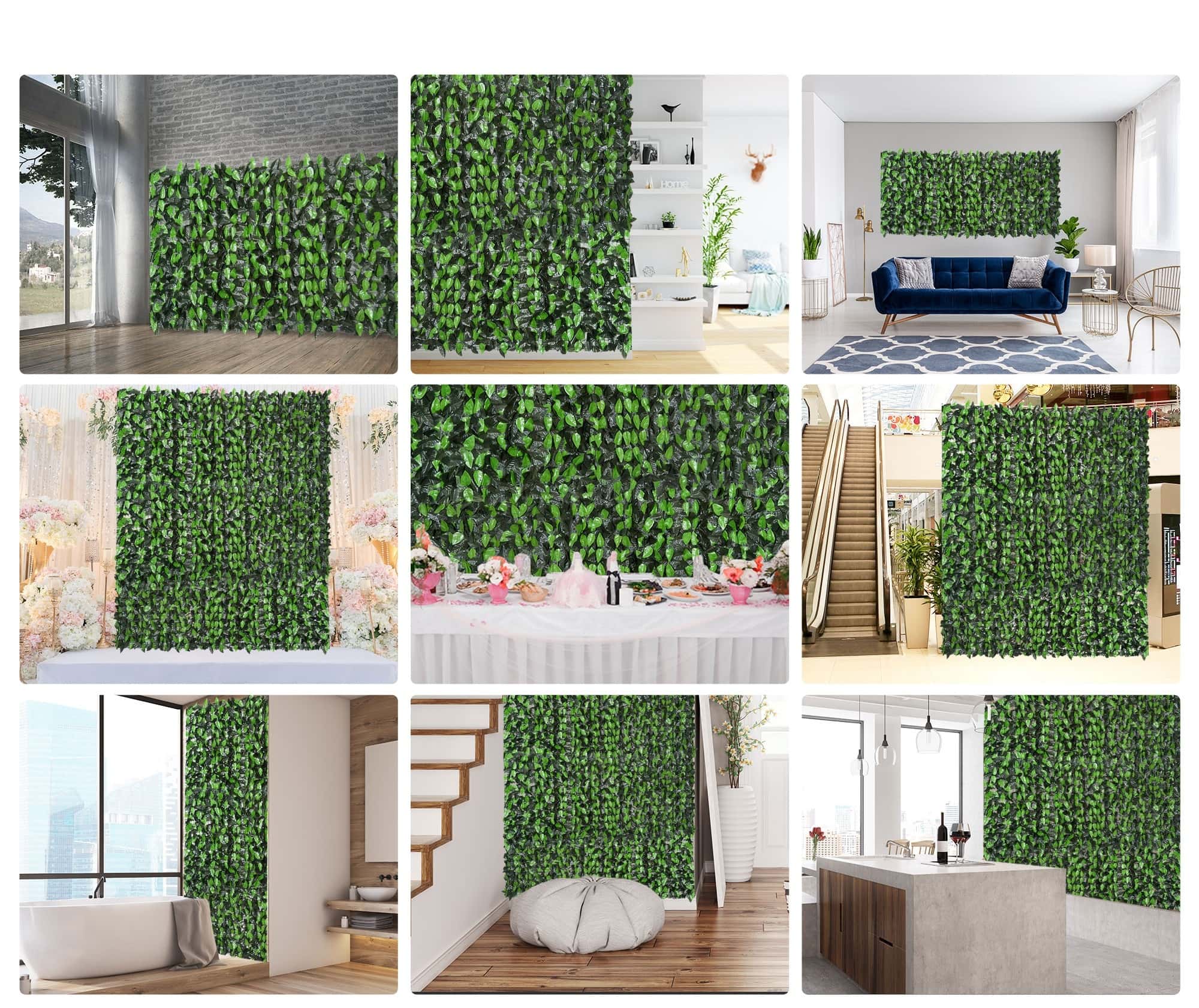 4goodz Kunsthaag Privacyhaag 300x100 cm - Groen Combinatie