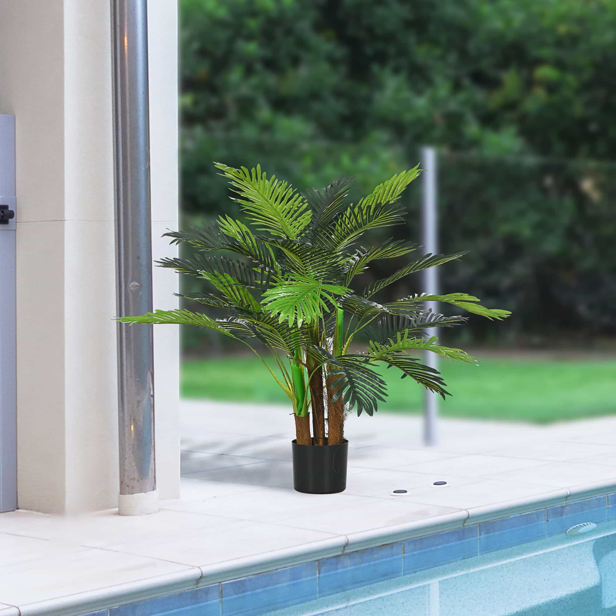 4goodz Kunstplant Plant Kunstpalm, 100 cm met 27 Takken