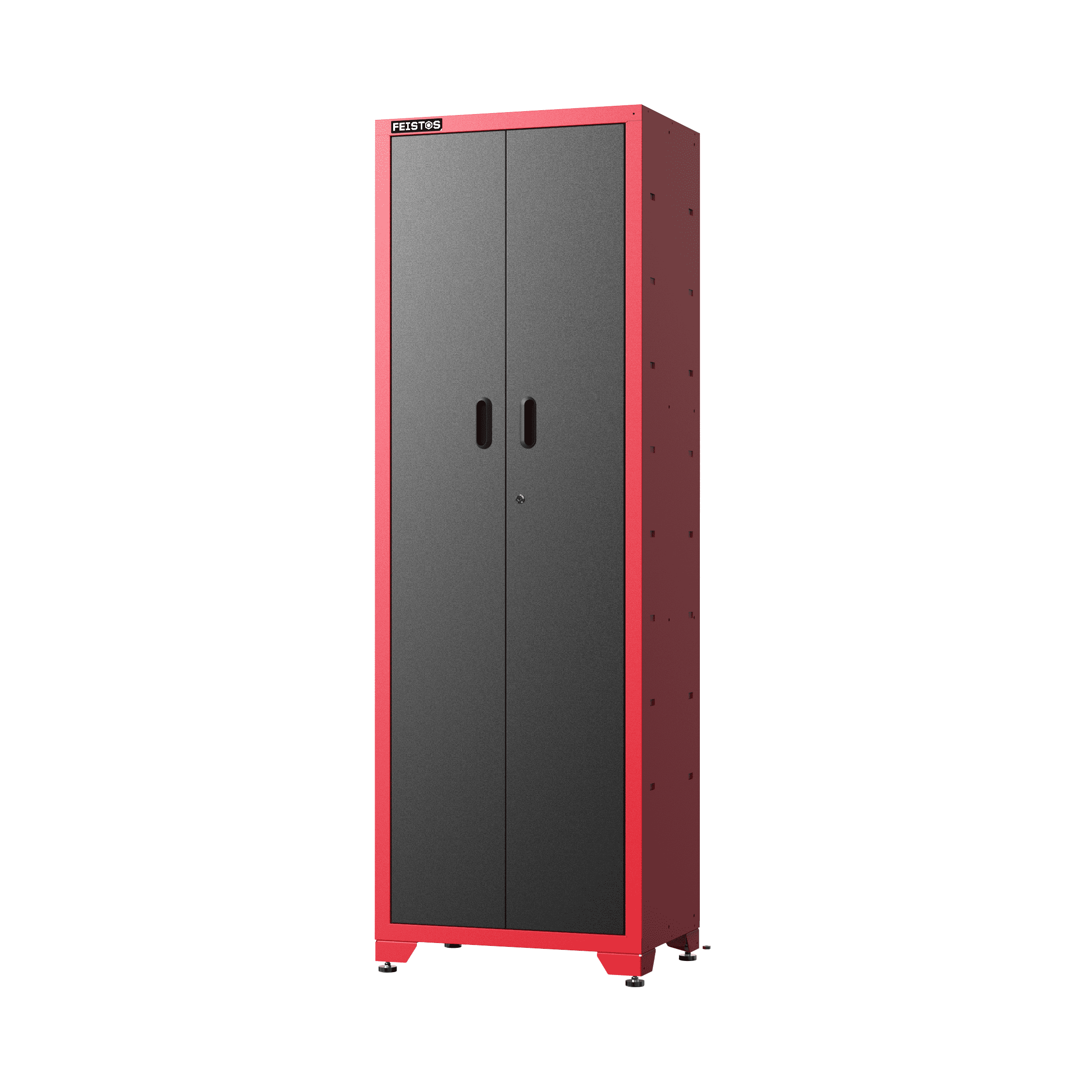 Feistos Gereedschapskast Juno Solo- 46x66x198 cm - Zwart/Rood