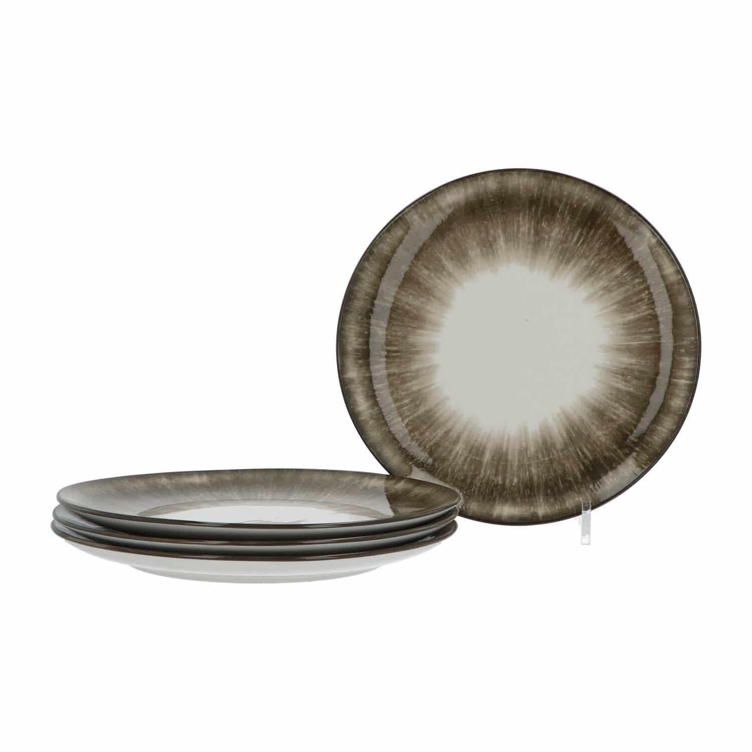 Luzzo® Sofi Serviesset 4 persoons 12-delig porselein - Bruin