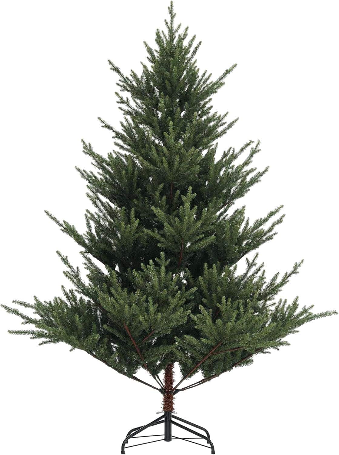 Kunstkerstboom van Noorse spar met 1046 punten, metalen voet, groen
