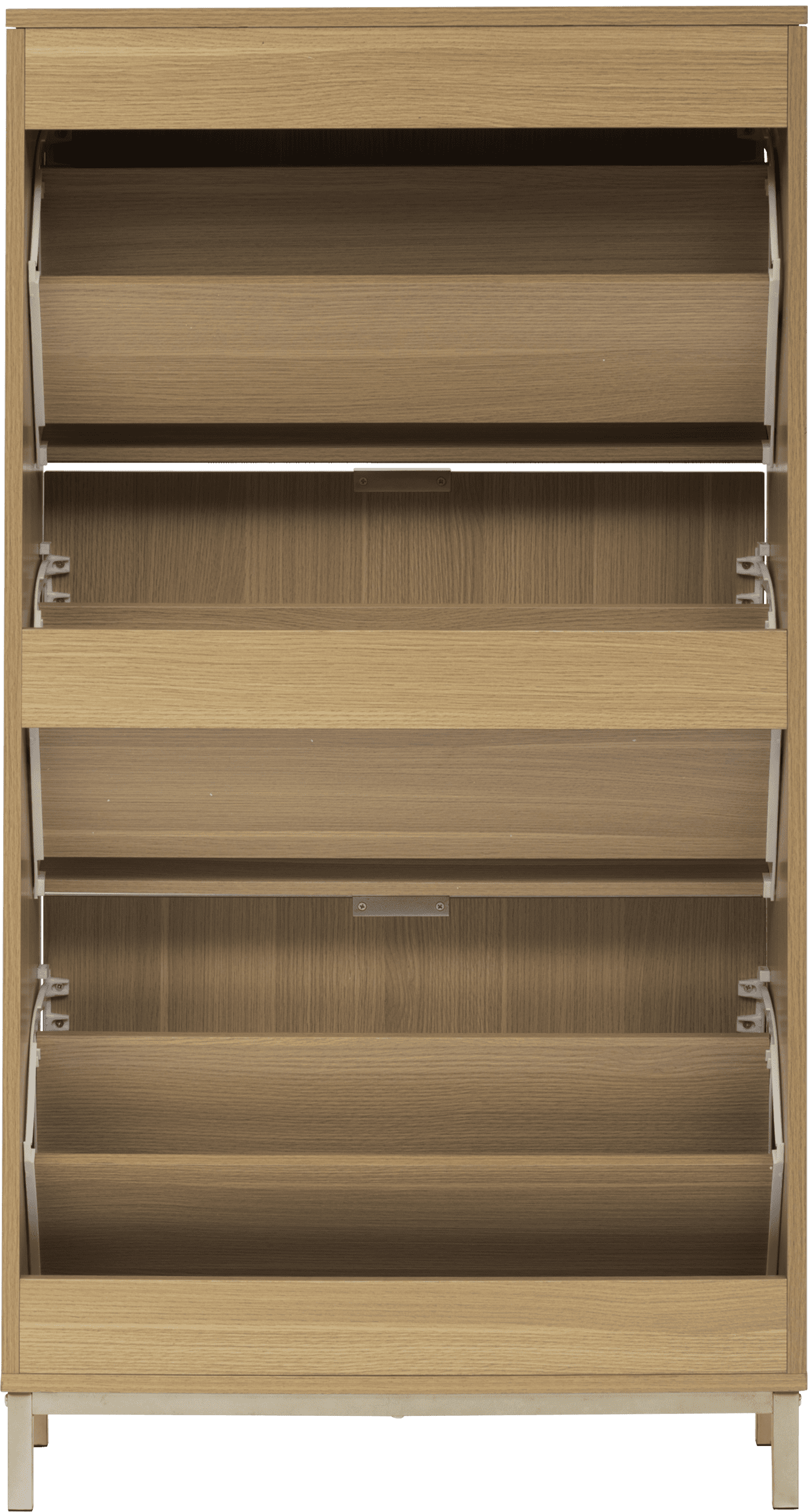 Schoenenkast Tasso 3 lades 24x63x131 cm - voor 18 paar - Bruin