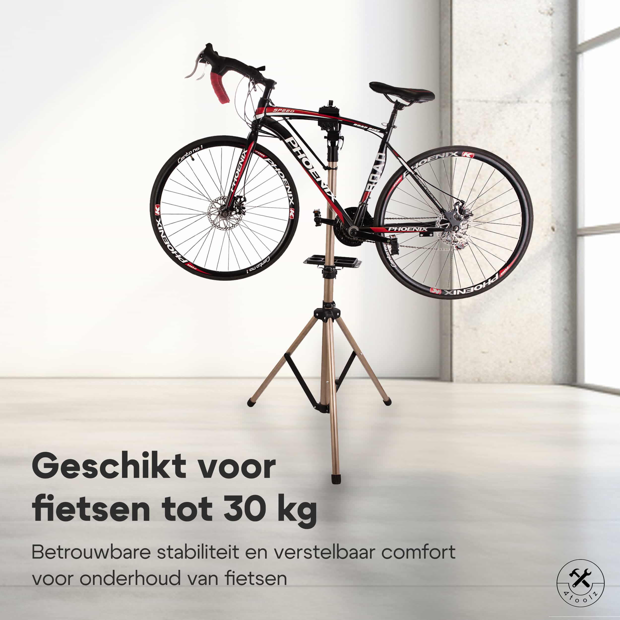 4toolz® Aluminium PRO Fiets Reparatiestandaard - fiets montagestandaard 360 graden Draaibaar