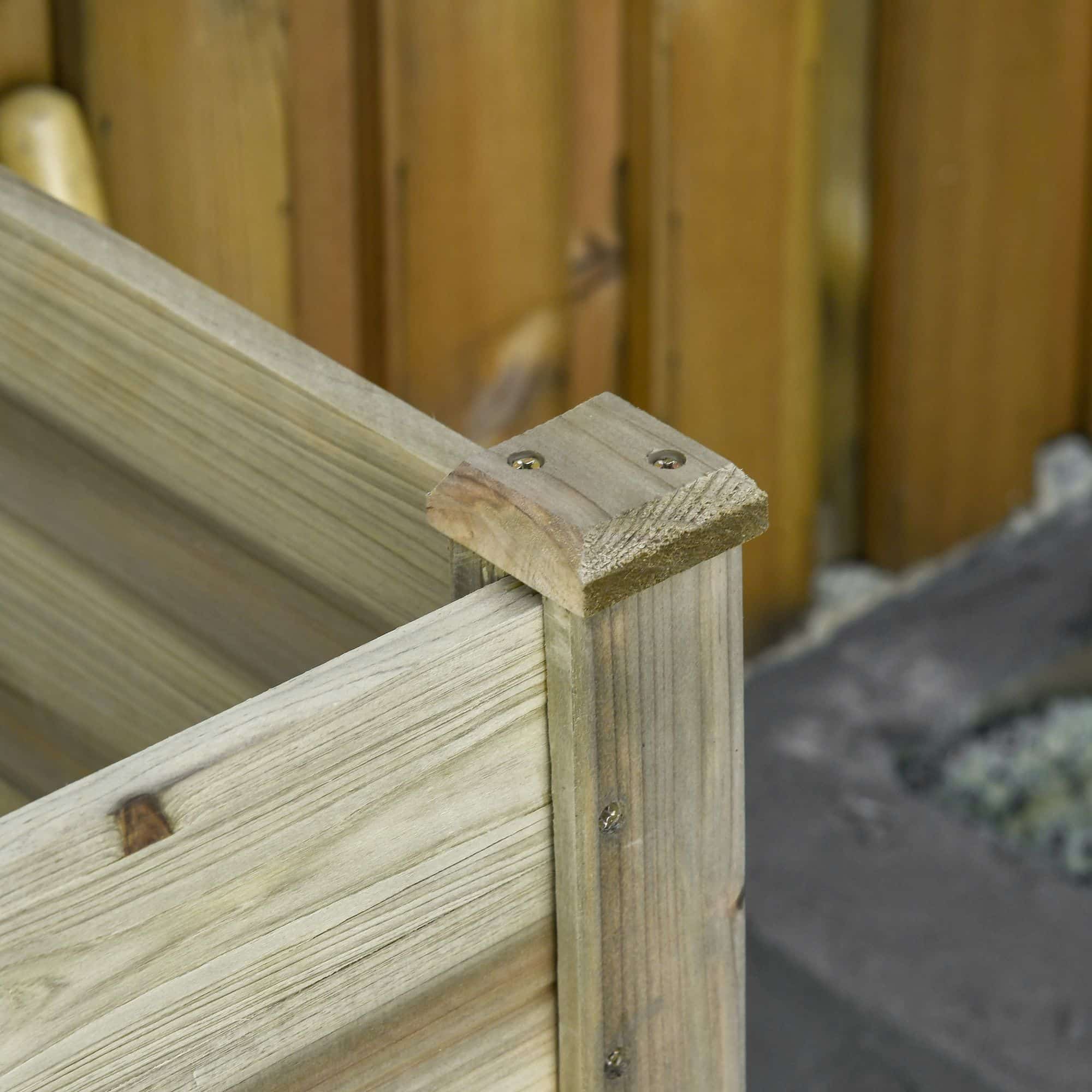 Plantenbak verhoogd - geïmpregneerd Hout - 51x91x75 cm