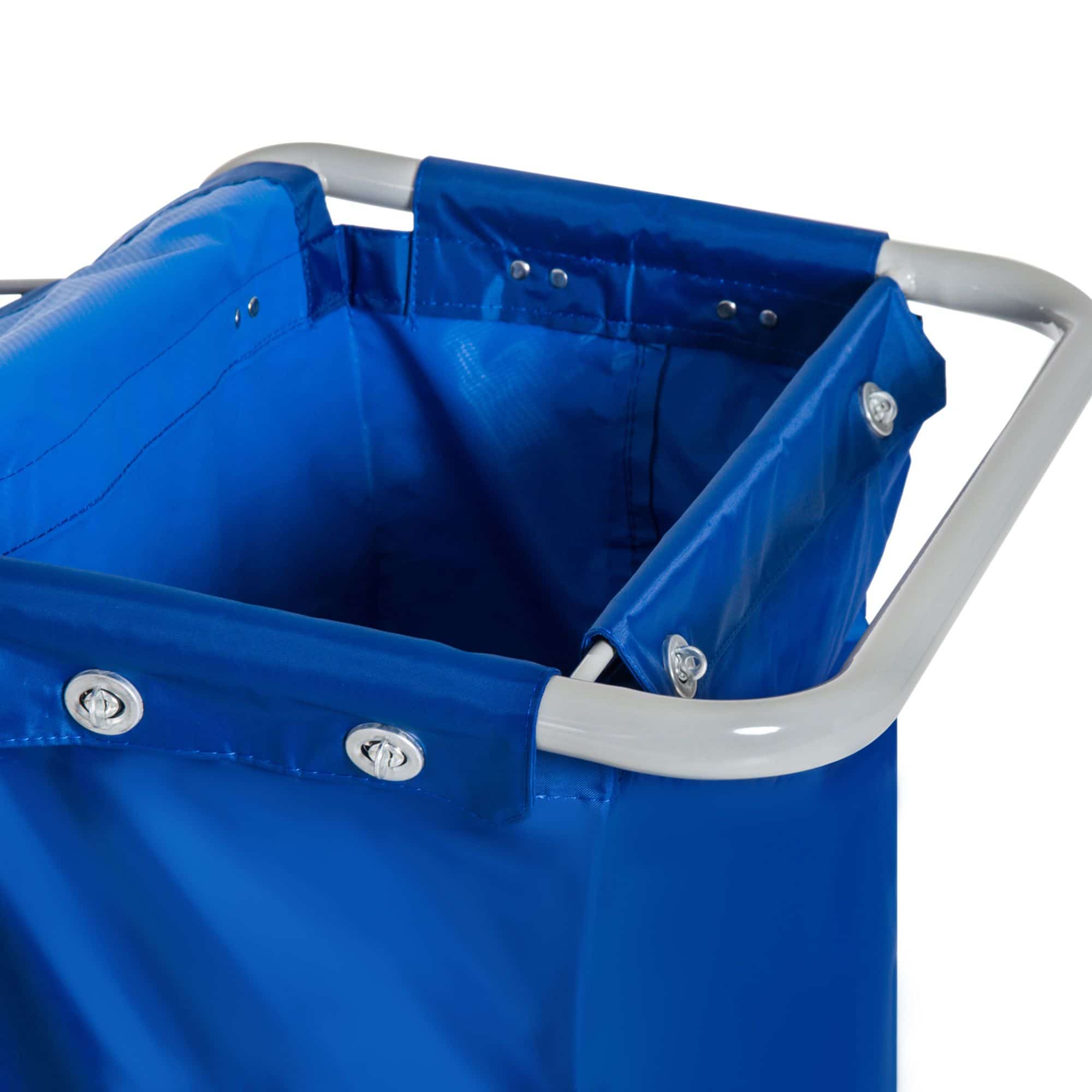 Schoonmaakkar Schoonmaakwagen met Wringer en 4 emmers met wielen
