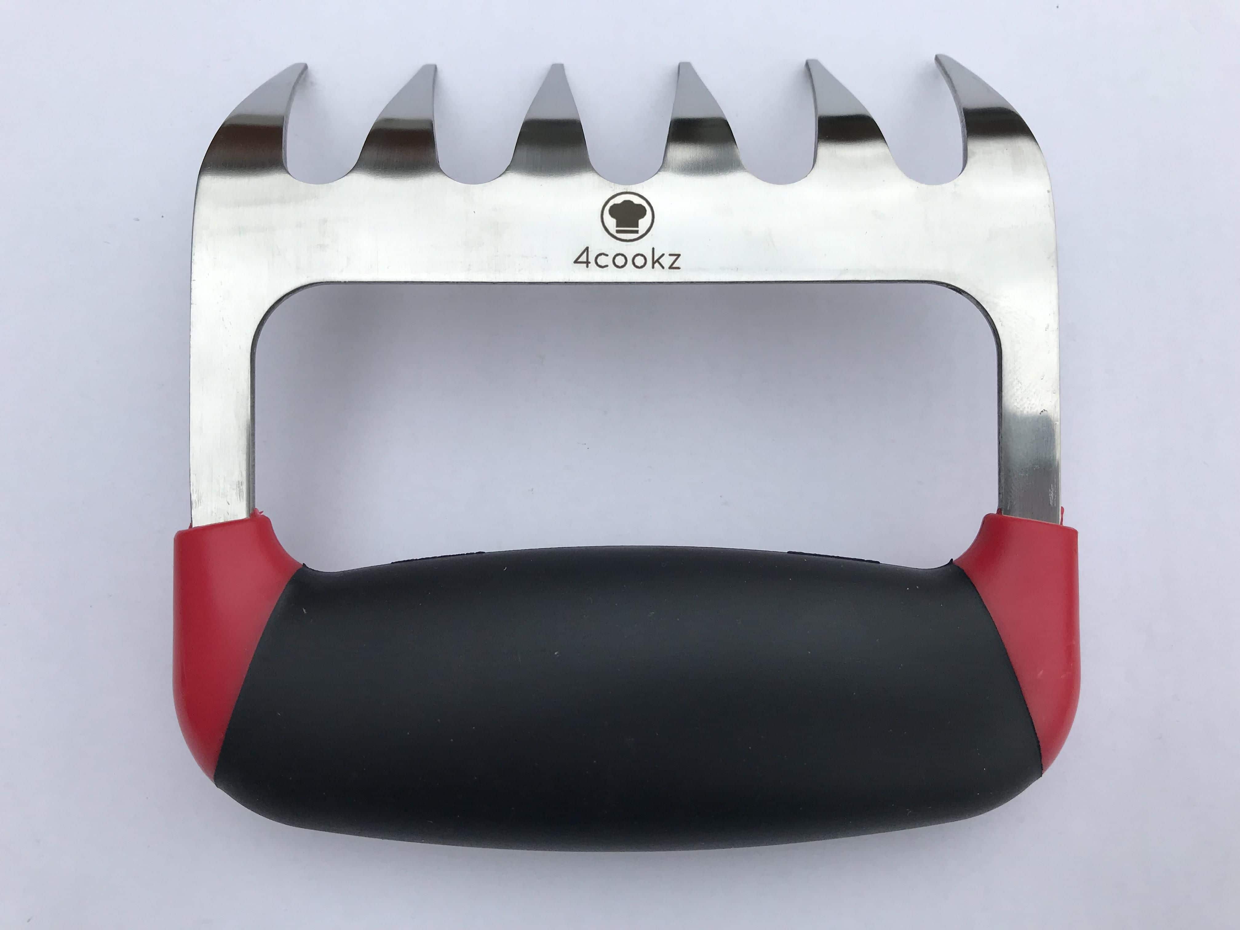 4cookz® 2 stuks Vleesklauwen RVS met Siliconen Handgreep voor Pulled pork -Meat Claws | BBQ gereedschap | Bear Paws | Barbeque Accesoires | Pulled Pork Klauwen 4cookz® 2 stuks Vleesklauwen RVS met Siliconen Handgreep voor Pulled pork -Meat Claws | BBQ gereedschap | Bear Paws | Barbeque Accesoires | Pulled Pork Klauwen