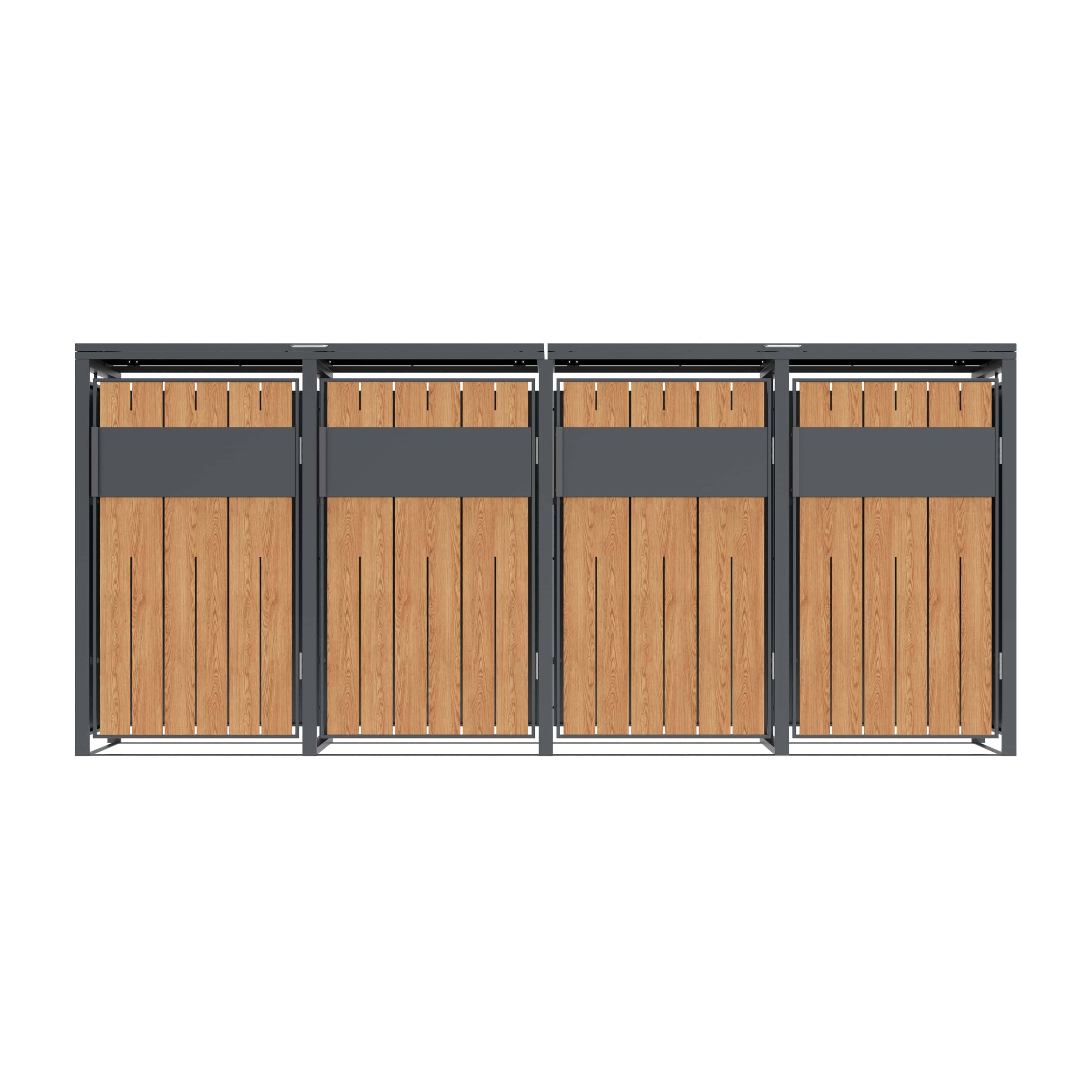 Westmann Varius-4 Metalen Containerombouw voor 4 kliko's - Houtlook