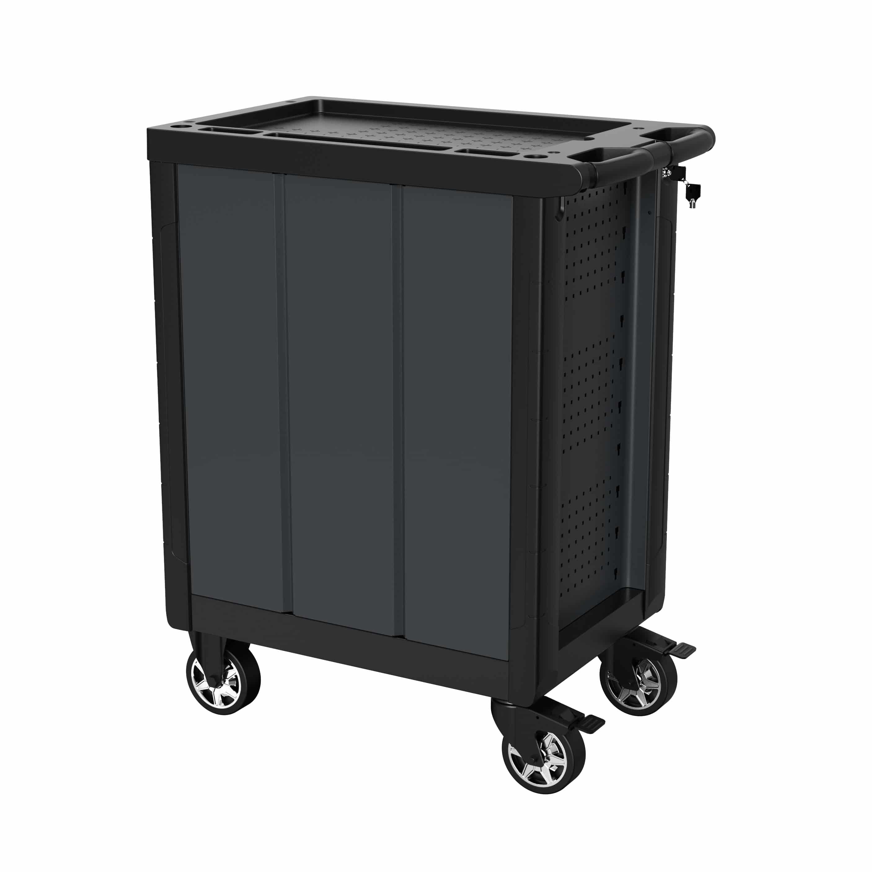 Feistos Mento1 Werkplaatswagen uitgerust met 158 ​​onderdelen - Zwart