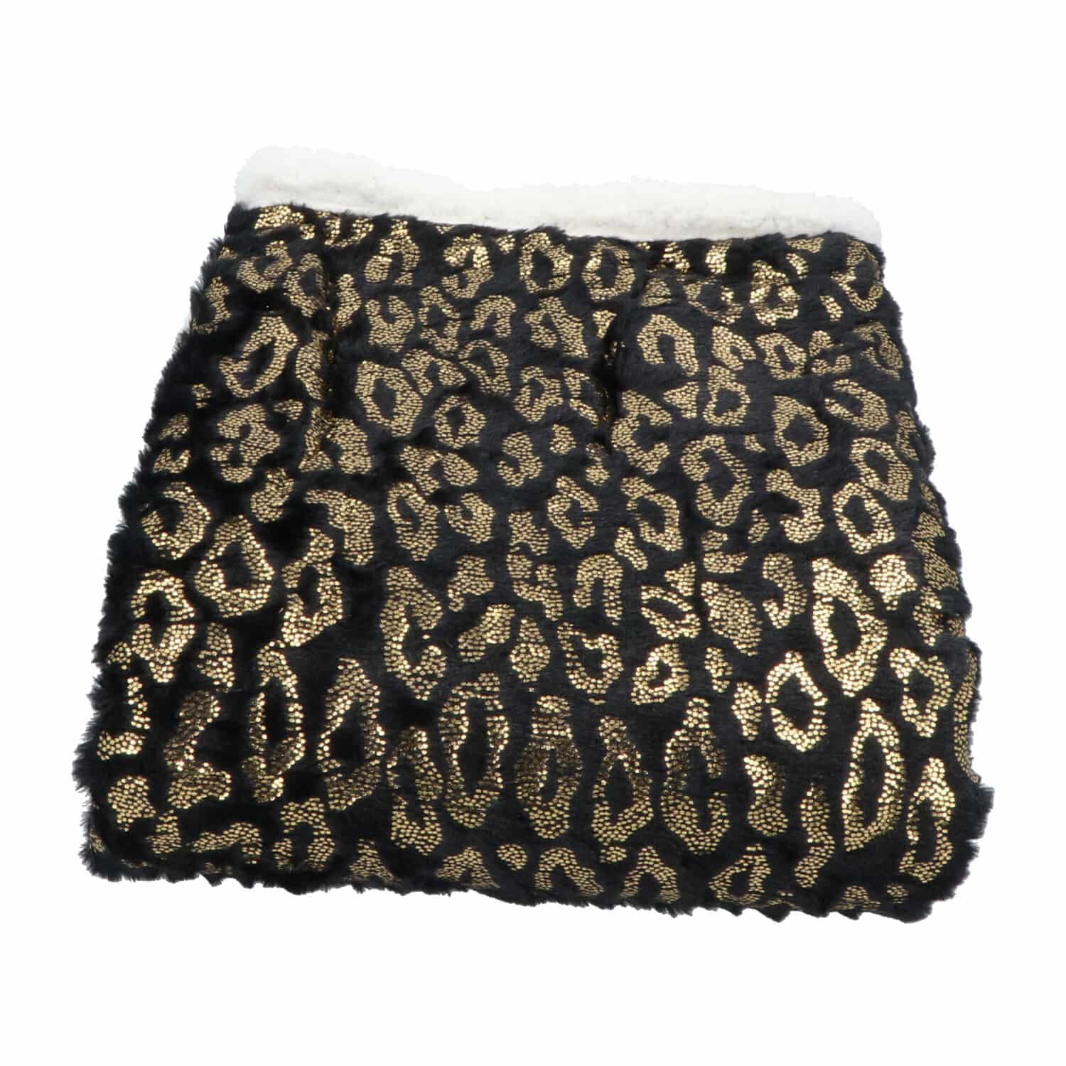 4goodz Safari super Zachte en Grote Fleece Plaid - 125x150 cm - Zwart/Goud/Wit