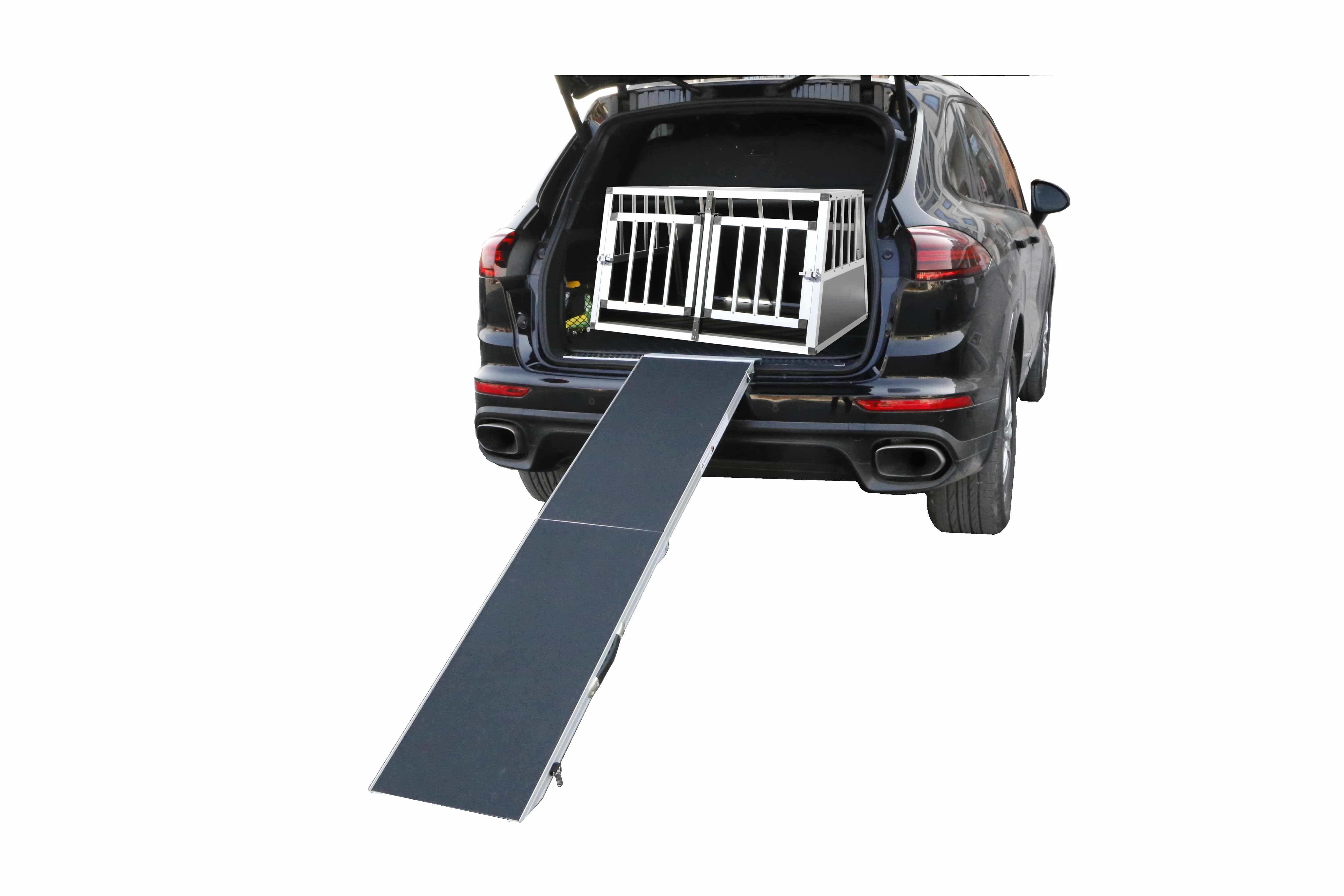 4animalz® SUV hondenloopplank opvouwbaar XL - aluminum - 244x38x5 cm