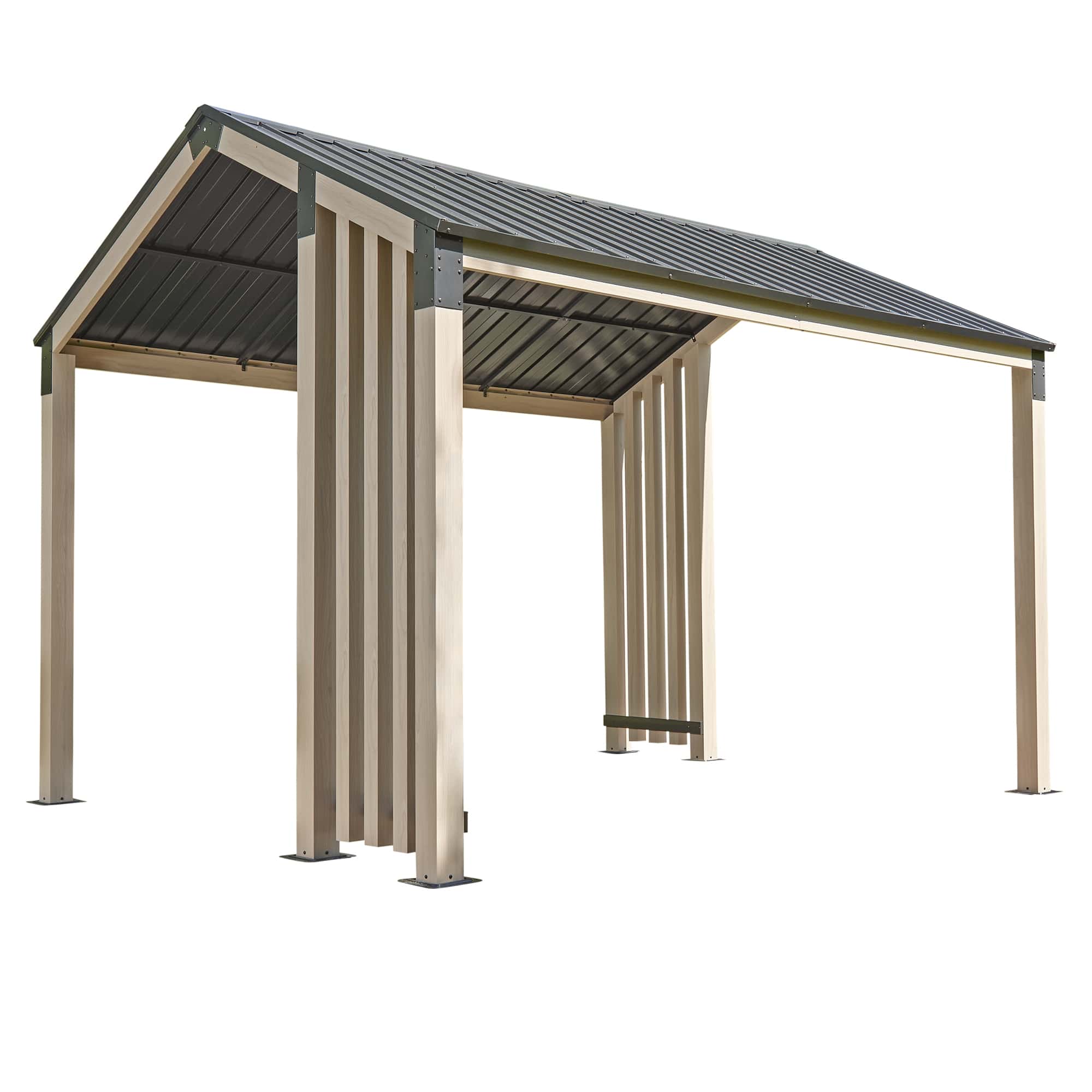 Sojag Lito 1012 - Paviljoen van aluminium - 3x3,7 m - Houtlook