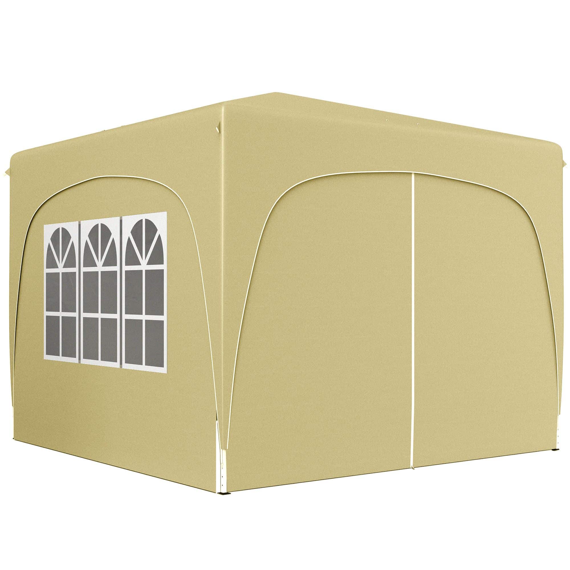 Partytent 300x300 cm met zijwanden - Creme