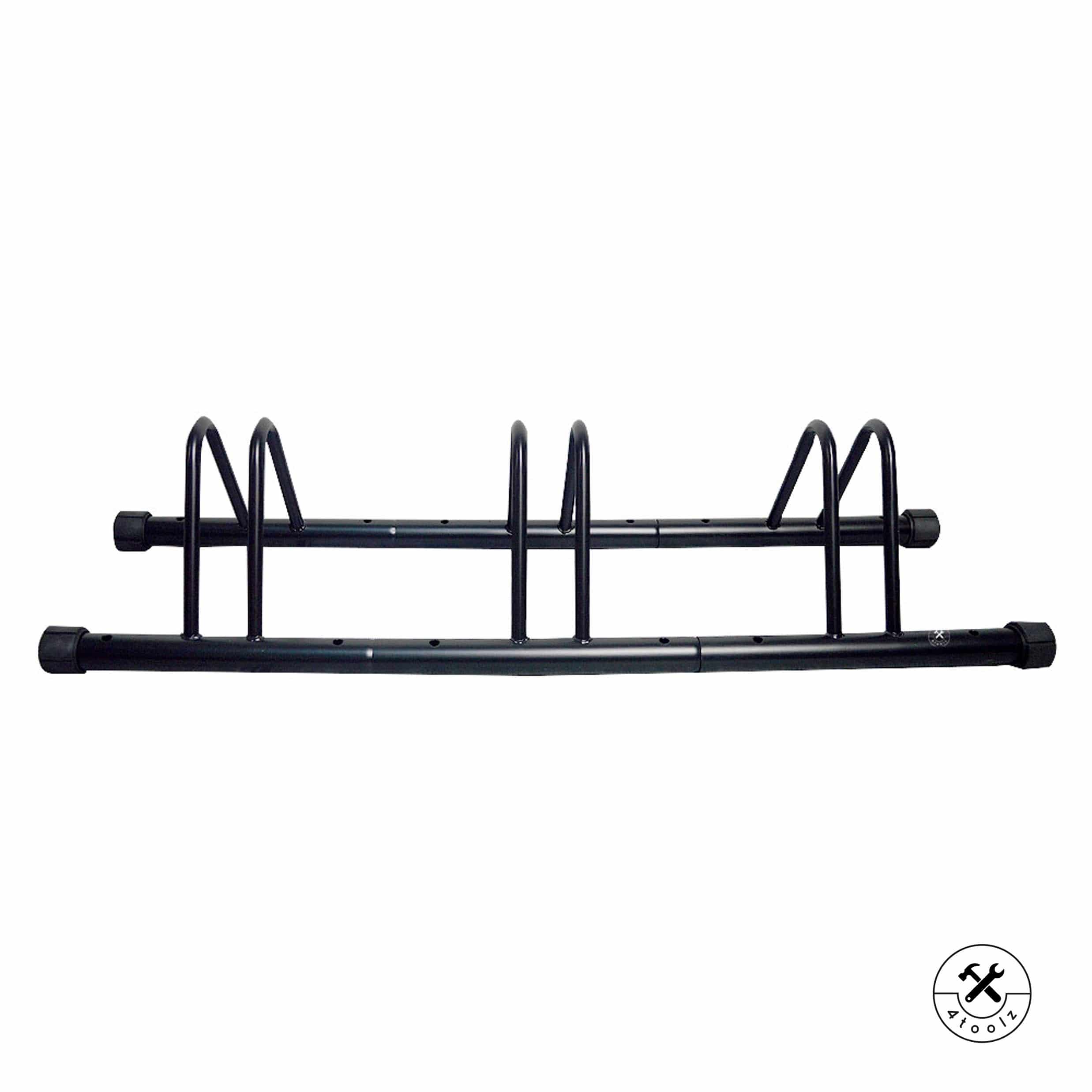 4toolz® Stabiel metalen Fietsenrek voor Drie Fietsen - Zwart