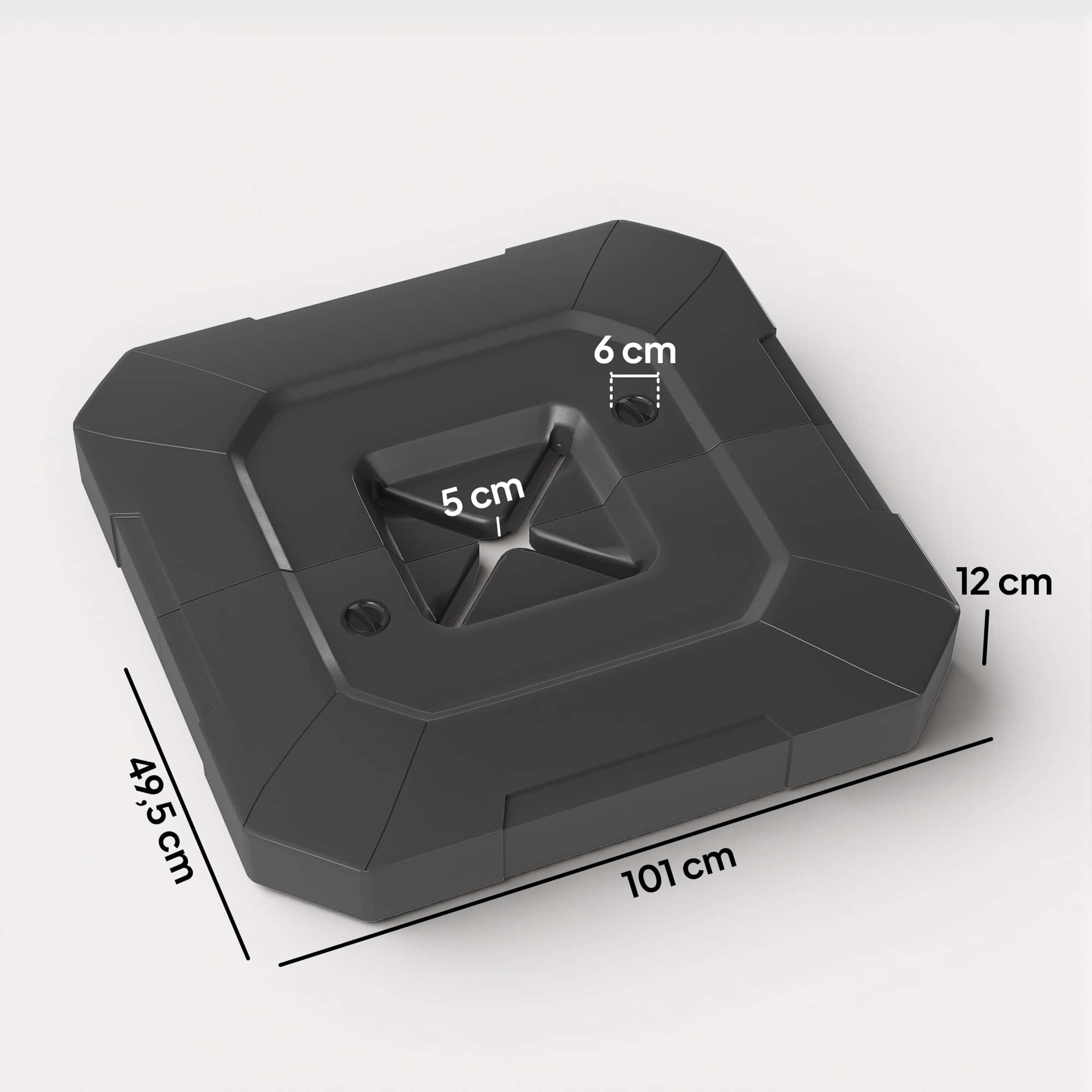 4goodz Parasol Kruisvoet Gewichtenset 2-delig vulbaar tot 105 kg