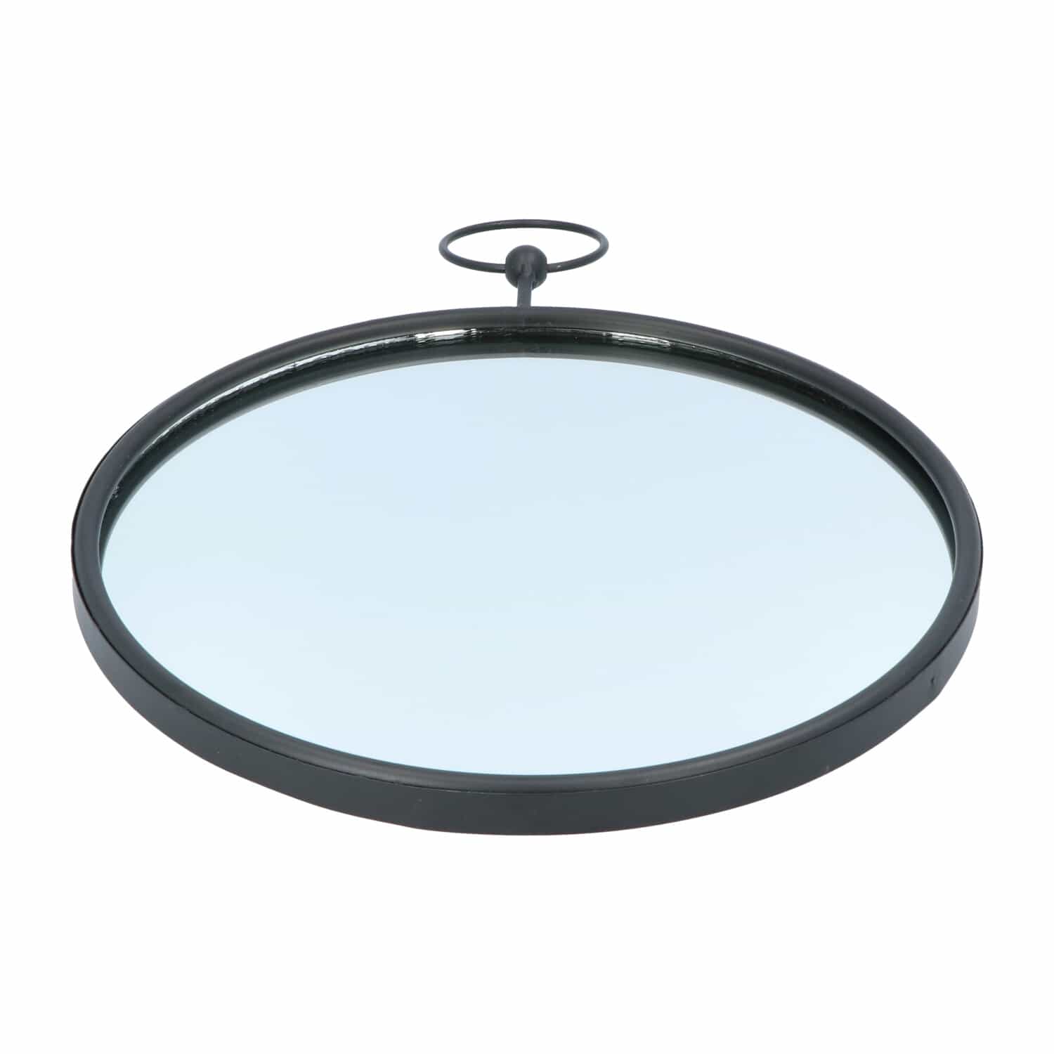 4goodz Spiegel Rond Haro 30x1,8 cm - Zwart Metaal