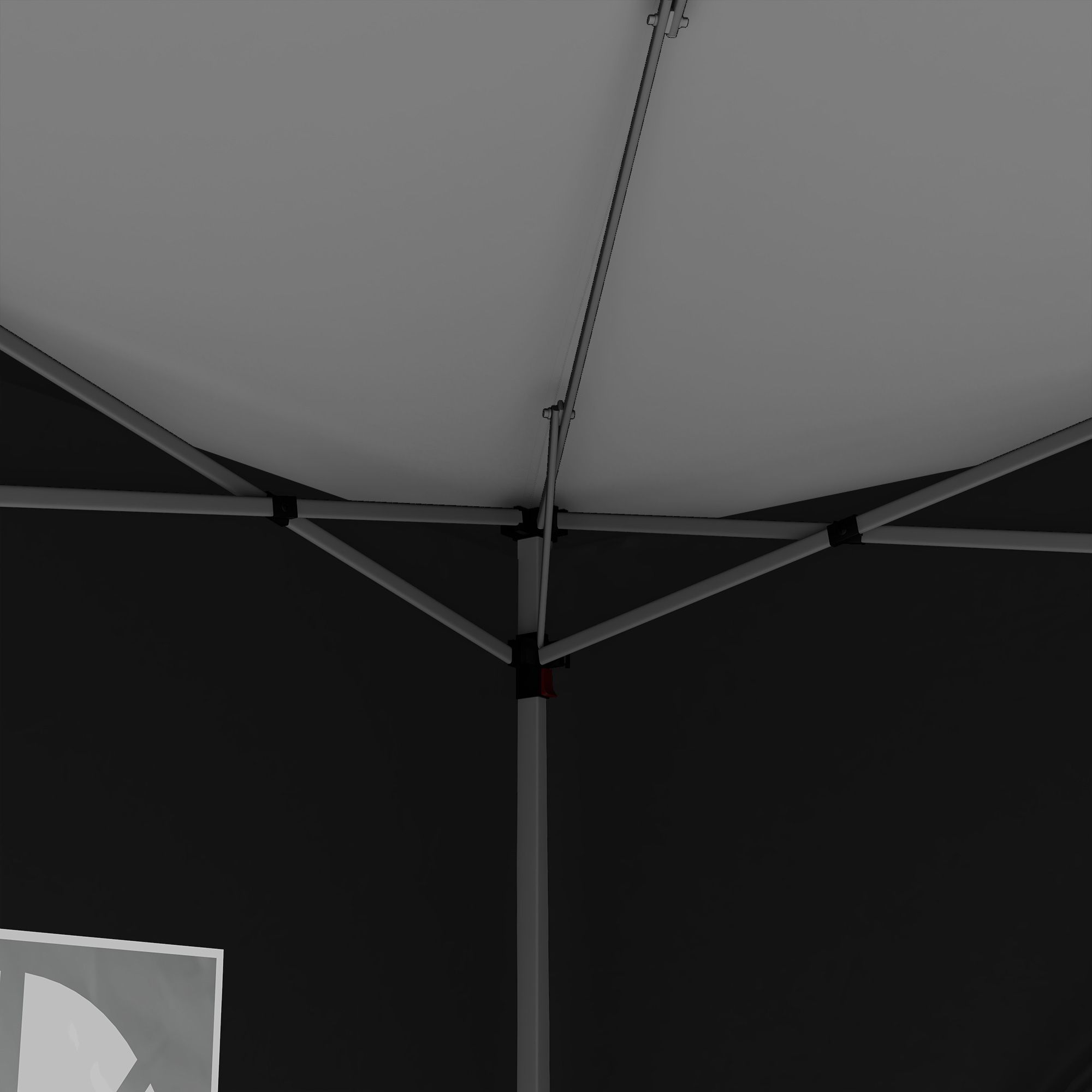 4goodz Partytent 3x3 m - Opvouwbaar met 4 Zijwanden - Zwart