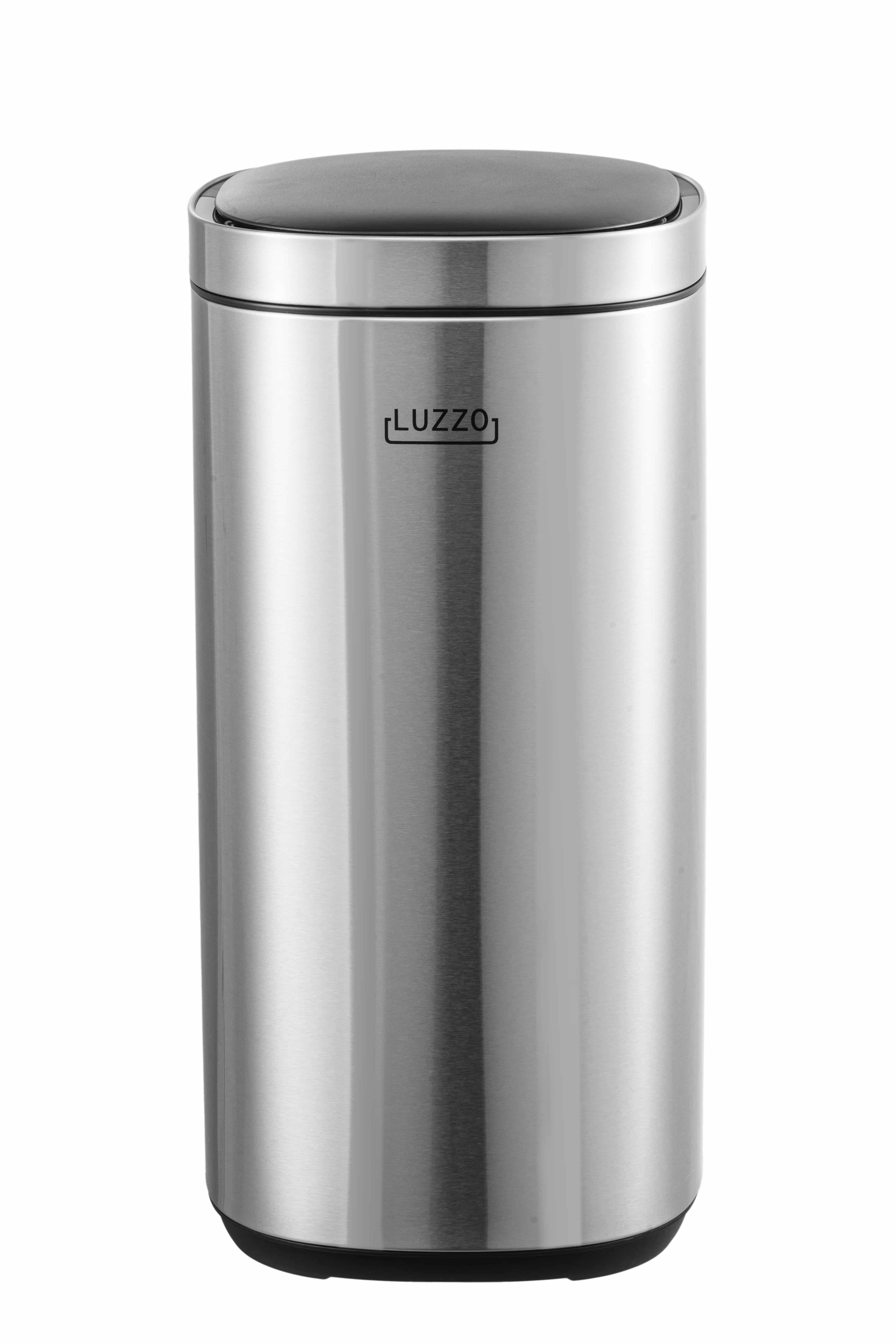 Luzzo® Square Sensor prullenbak met Ozon Filter 30 liter - Mat Zilver