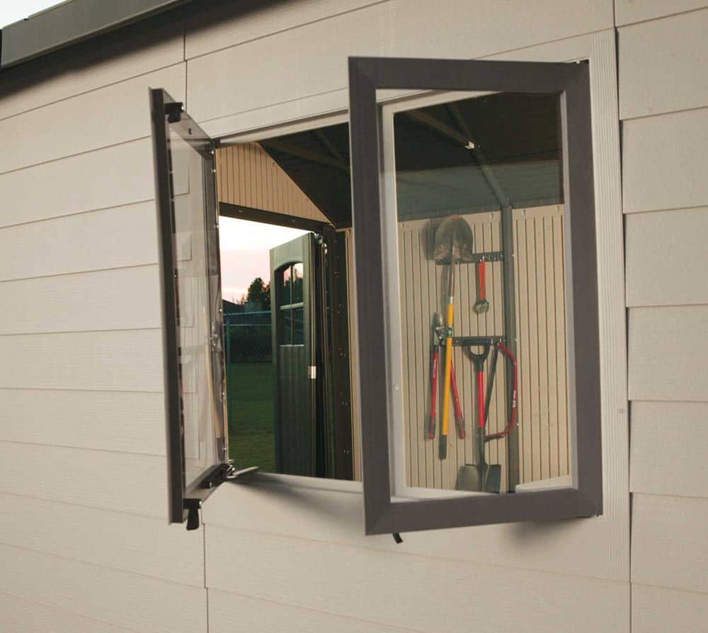 Lifetime® Kunststof gereedschapsschuur King Size - 337x337x285cm - Lichtgrijs