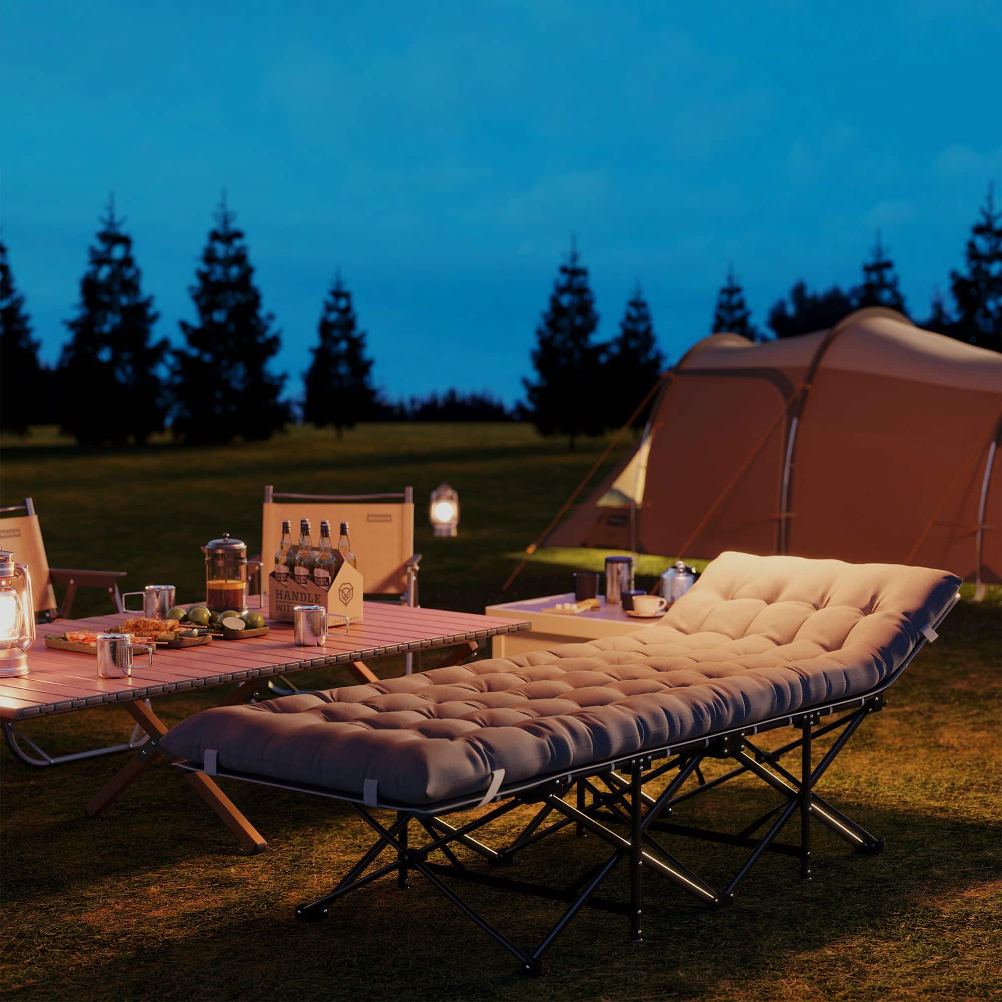 4goodz Veldbed Campingbed met Matras tot 150 kg gebruikersgewicht