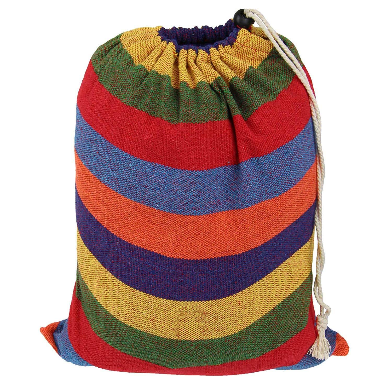 4gardenz® Polykatoen Hangmat Rood 00x150cm -Totale lengte 320cm