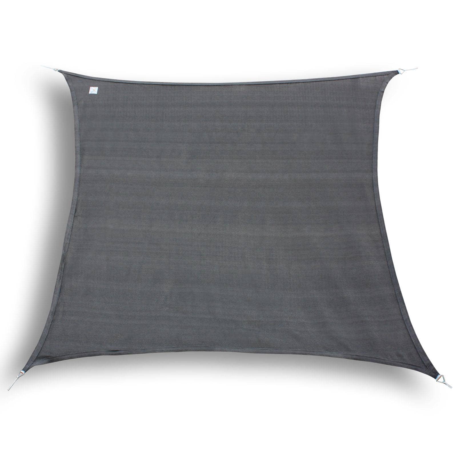 hanSe® Schaduwdoek Vierkant Waterdoorlatend 6x6 m Zonnedoek Grijs