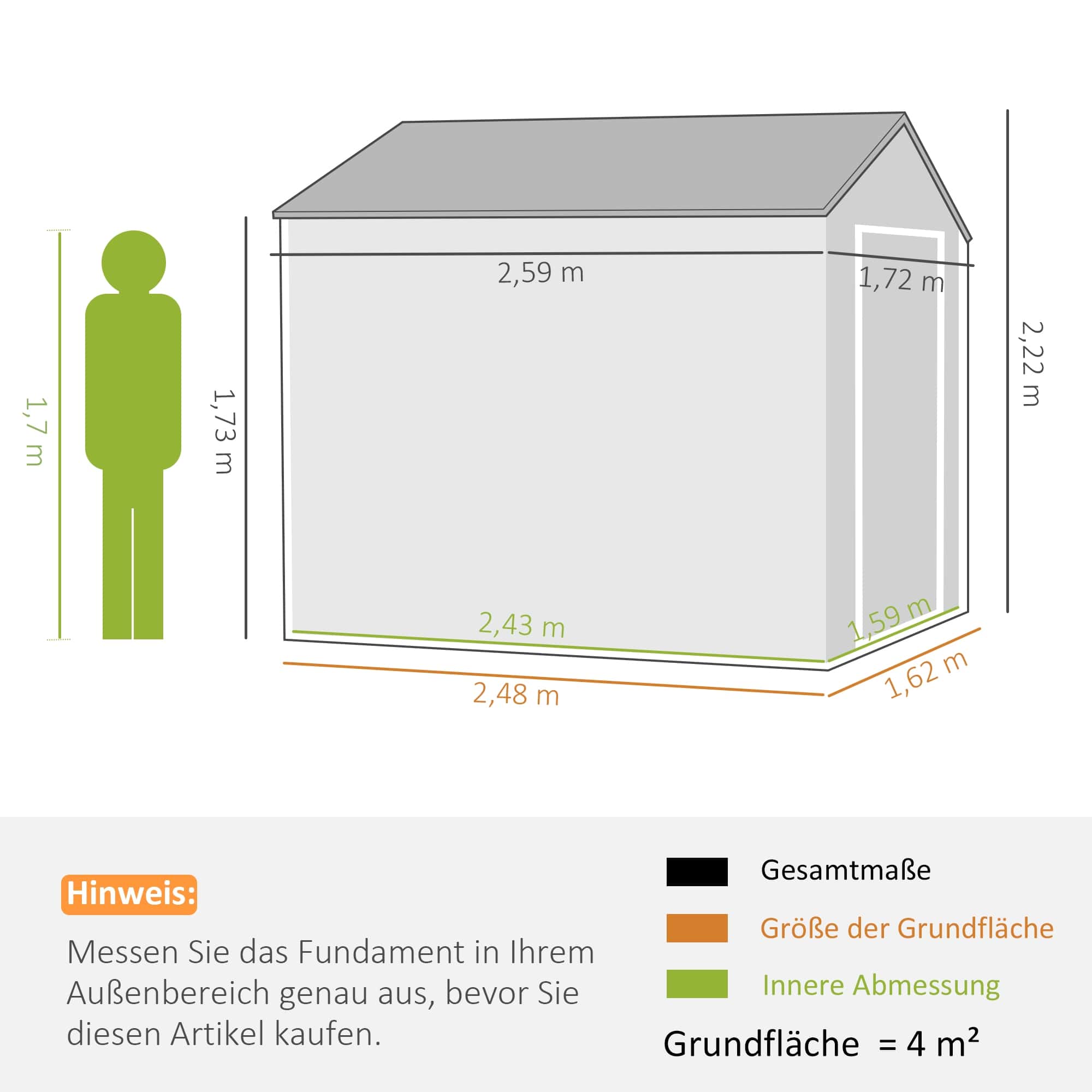 4goodz Metalen Gereedschapsschuur Tuinschuur met raam - donkergrijs