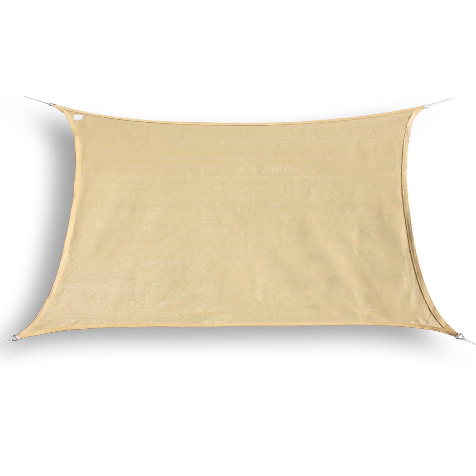 hanSe® Schaduwdoek Rechthoek Waterdoorlatend 4,5x5,5 m Zonnedoek Zand