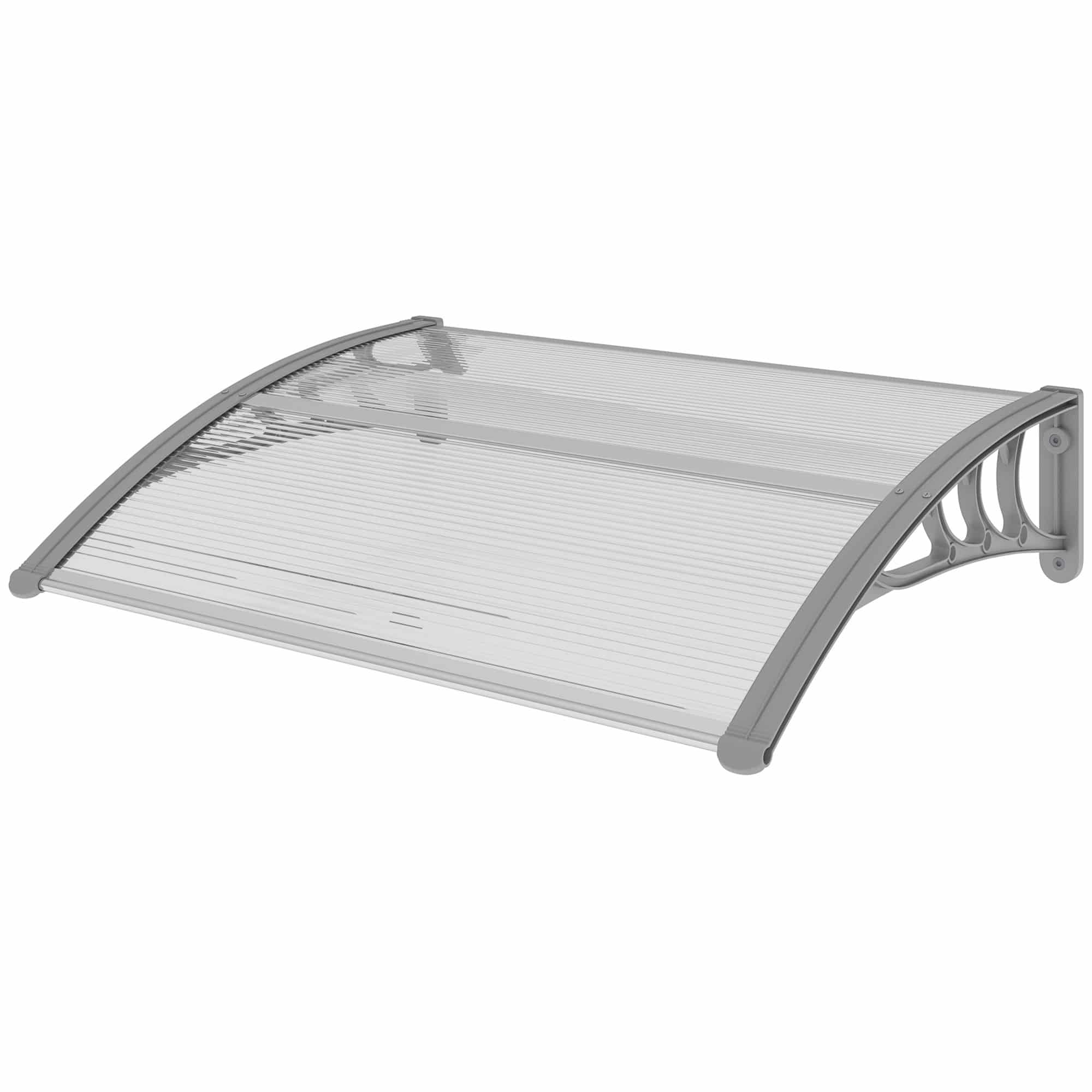 4goodz Deurluifel Terrasoverkapping Polycarbonaat, - 75x100cm - Zilver
