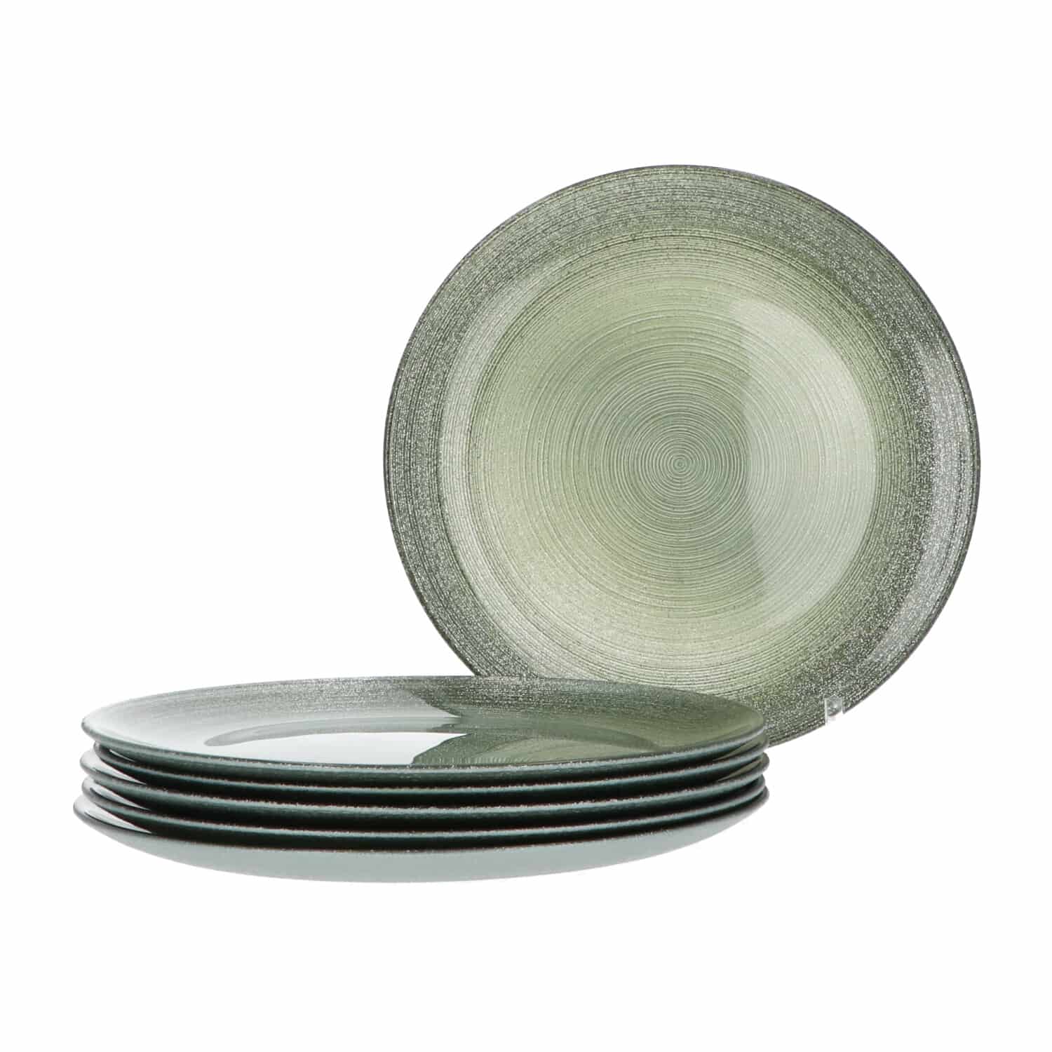 6-persoons Green Jem Servies Glas - 12 delig Servies - Groen