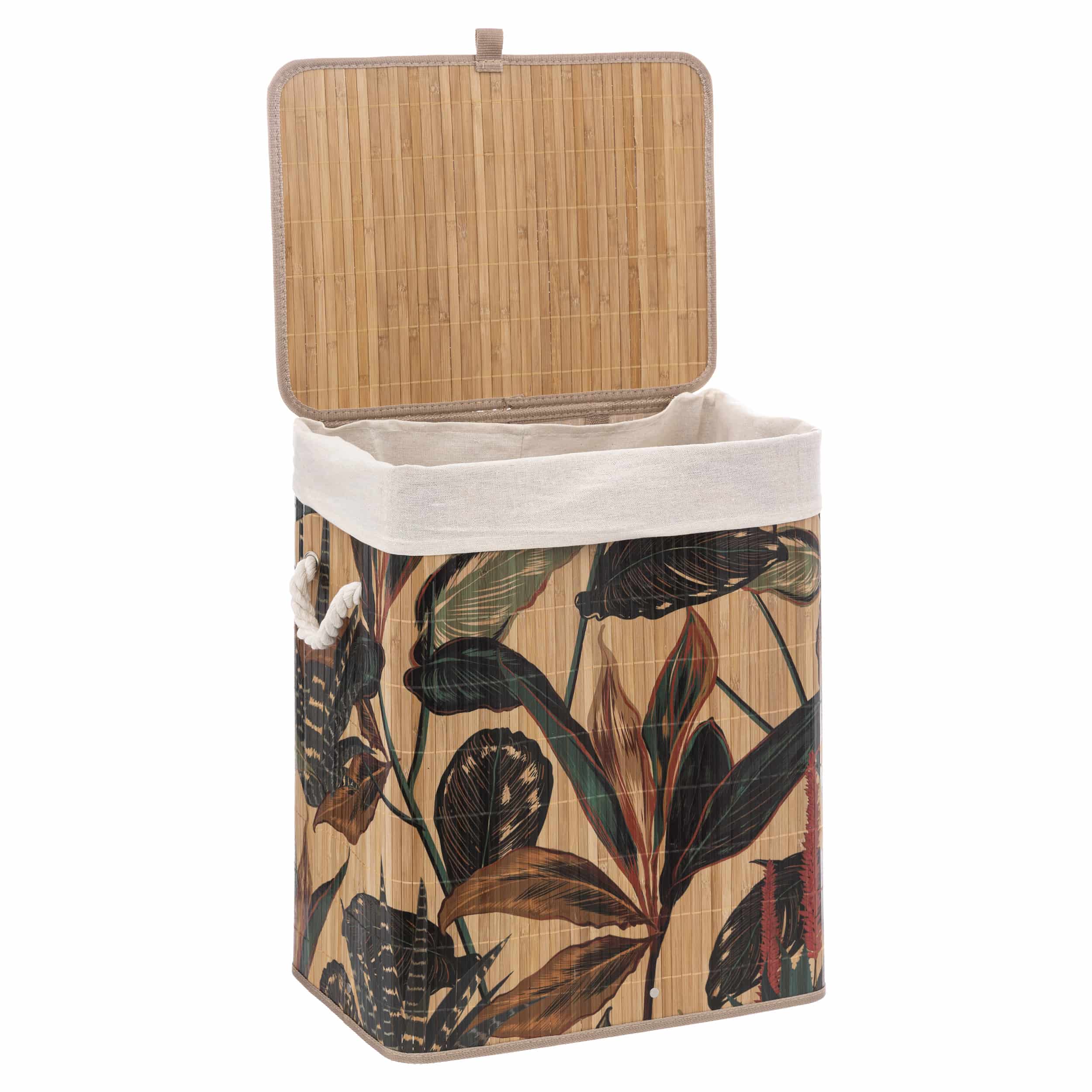 4goodz Bamboe Wasmand opvouwbaar 50 liter Tropical 30x41x50 cm