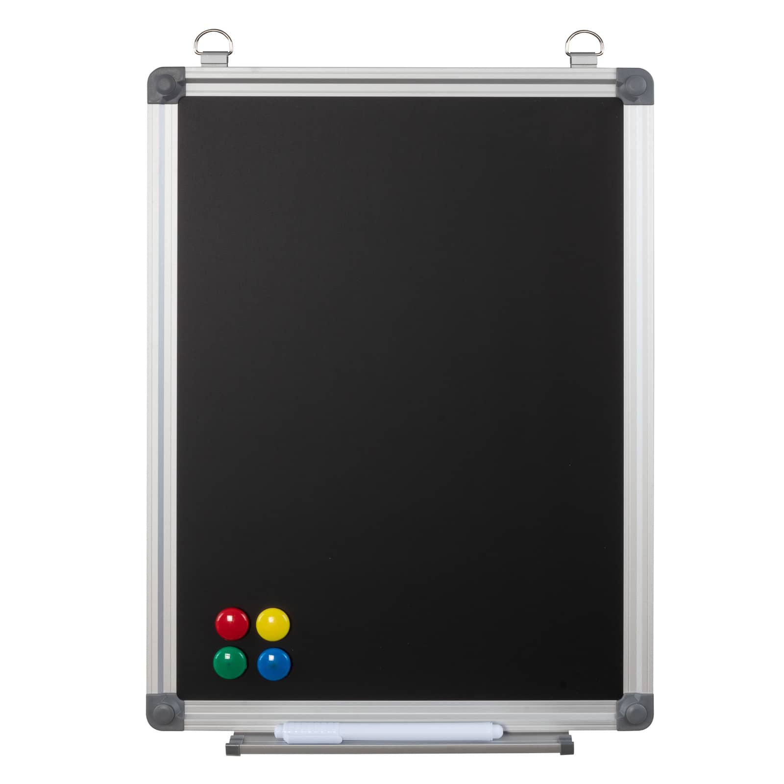 BüroMi Magnetisch Zwart Krijtbord 60x45 cm Alu frame - incl. toehoren