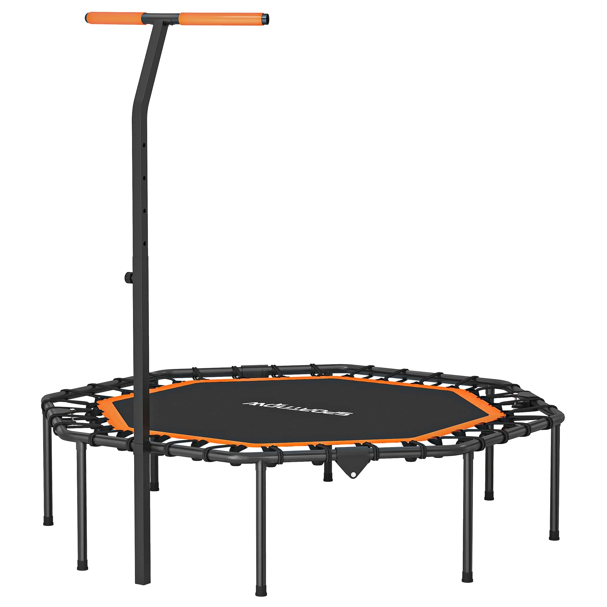 4goodz Fitness Trampoline voor binnen - Rebounder met verstelbare Handgreep - Oranje