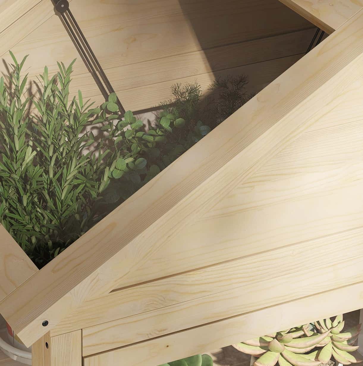 4goodz 4-Laags Kweekkas Tuinkas met Deuren en Ramen - Bruin