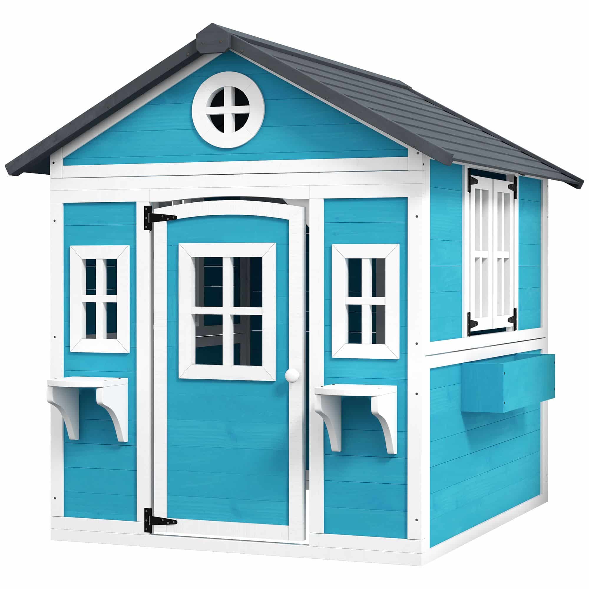 Kinderspeelhuis van hout - Speelhuis voor kinderen van 3-8 jaar - Blauw