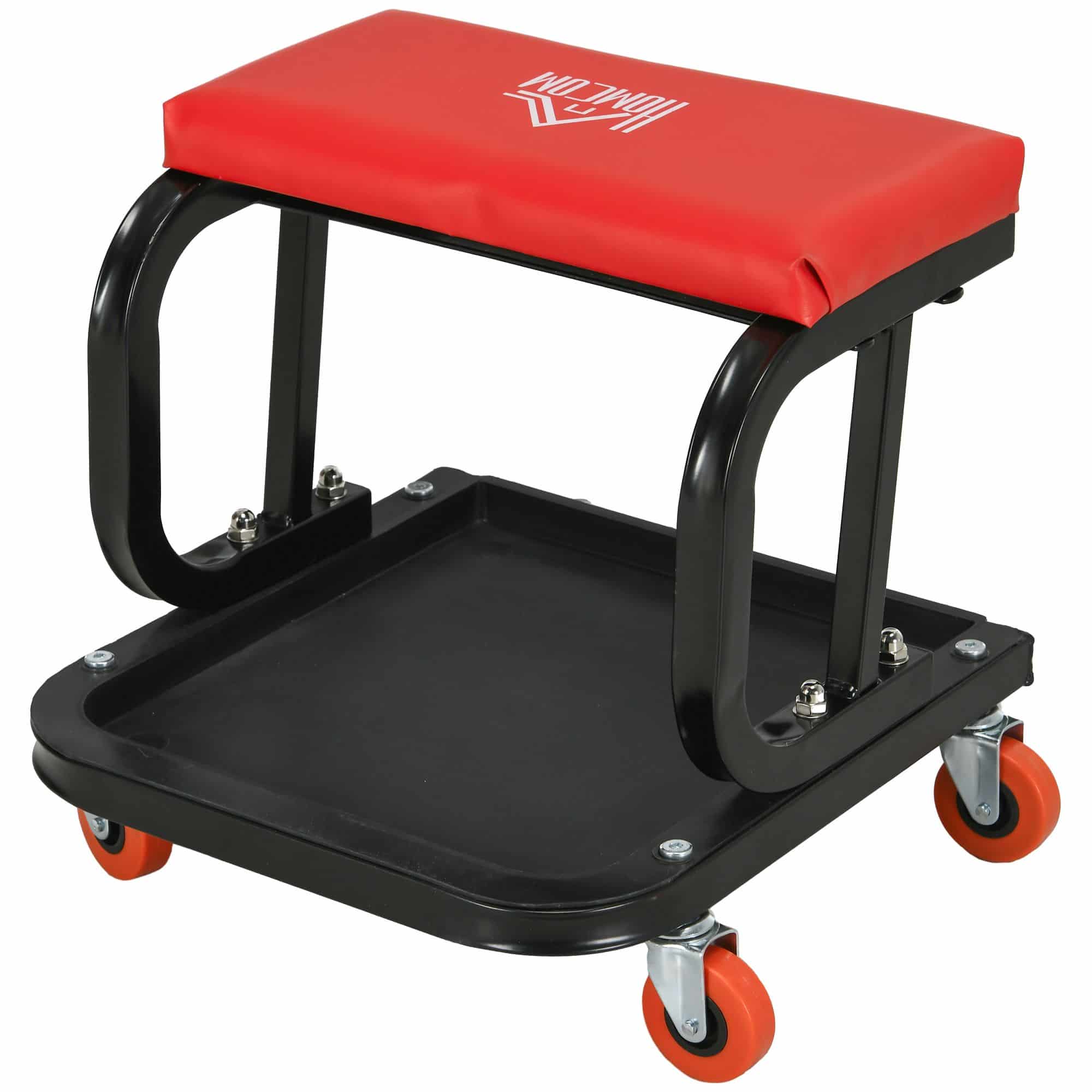 Werkplaatskruk - Robuust Comfortabel - 38x35x37cm - Rood/Zwart