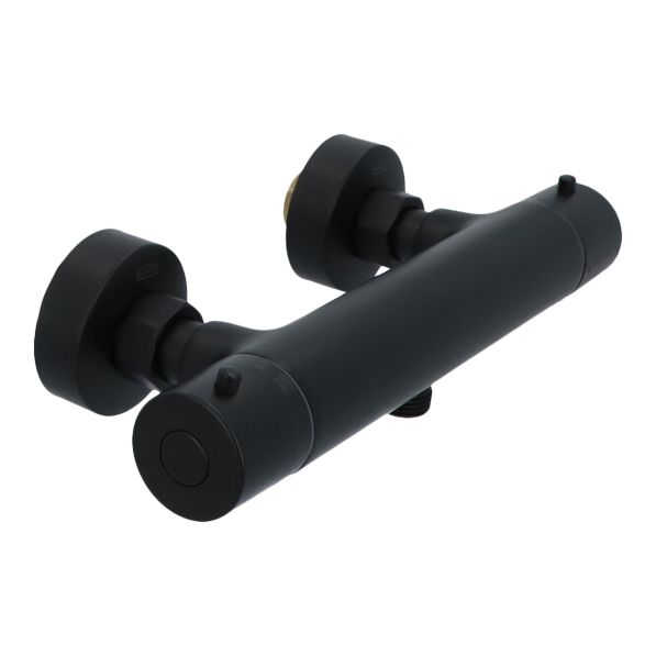Luzzo® Douche Thermostaatkraan Rond 15cm - Douchekraan Zwart