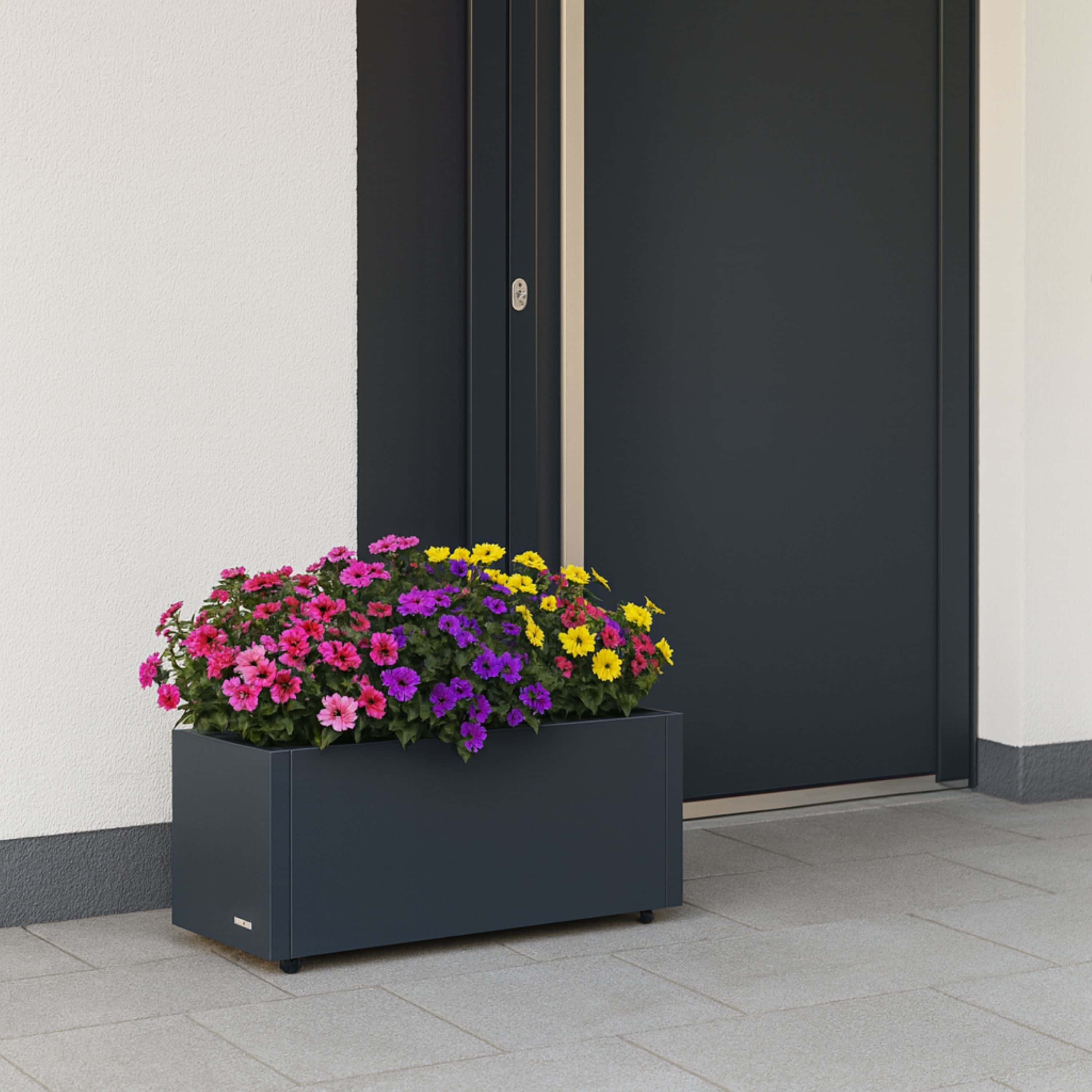 Herstera Garden Balcony M - Plantenbak Staal 80x25x25 cm - Antraciet