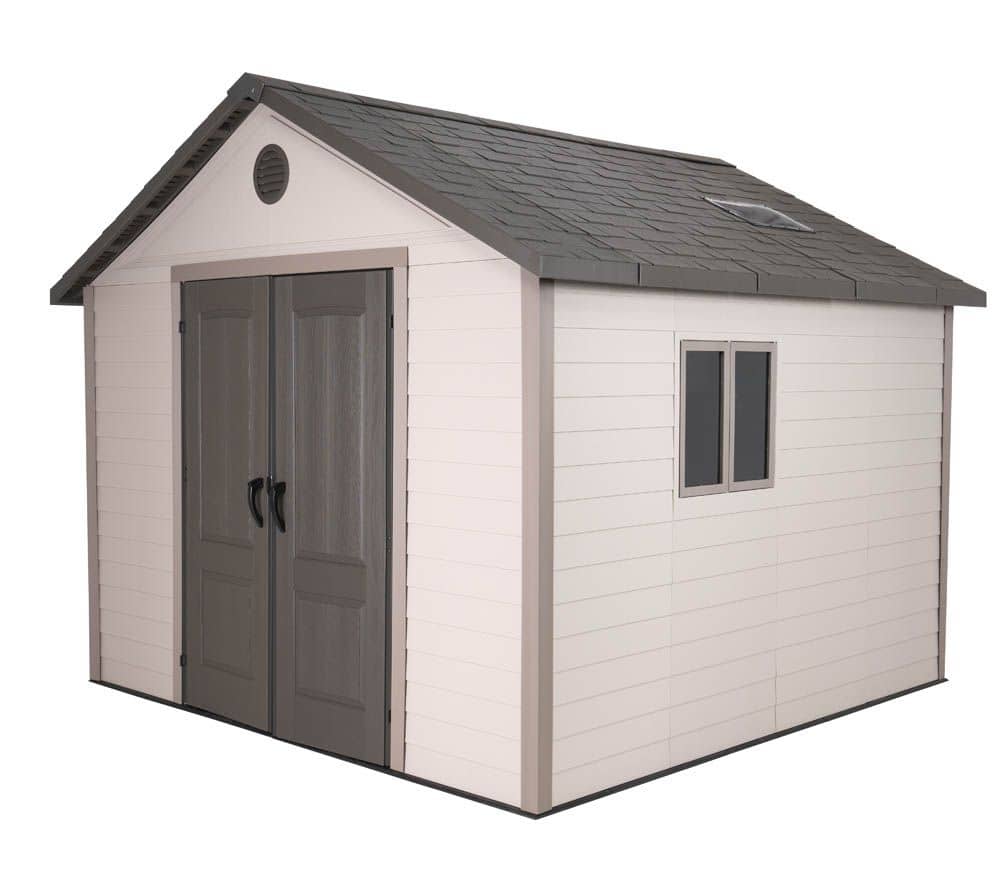 Lifetime® Kunststof gereedschapsschuur King Size - 337x337x285cm - Lichtgrijs