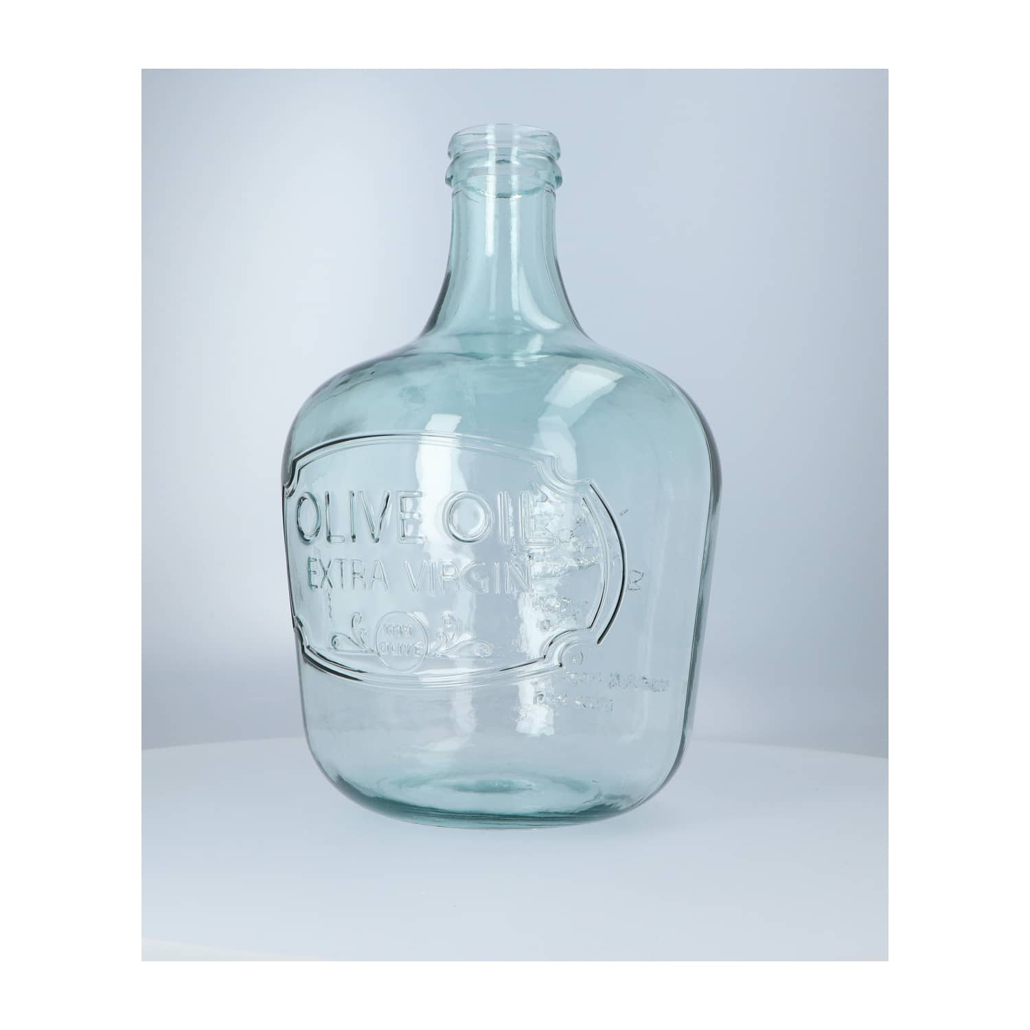 4goodz Olive Glazen Vaas van Gerecycled glas 27x42 cm - zeegroen