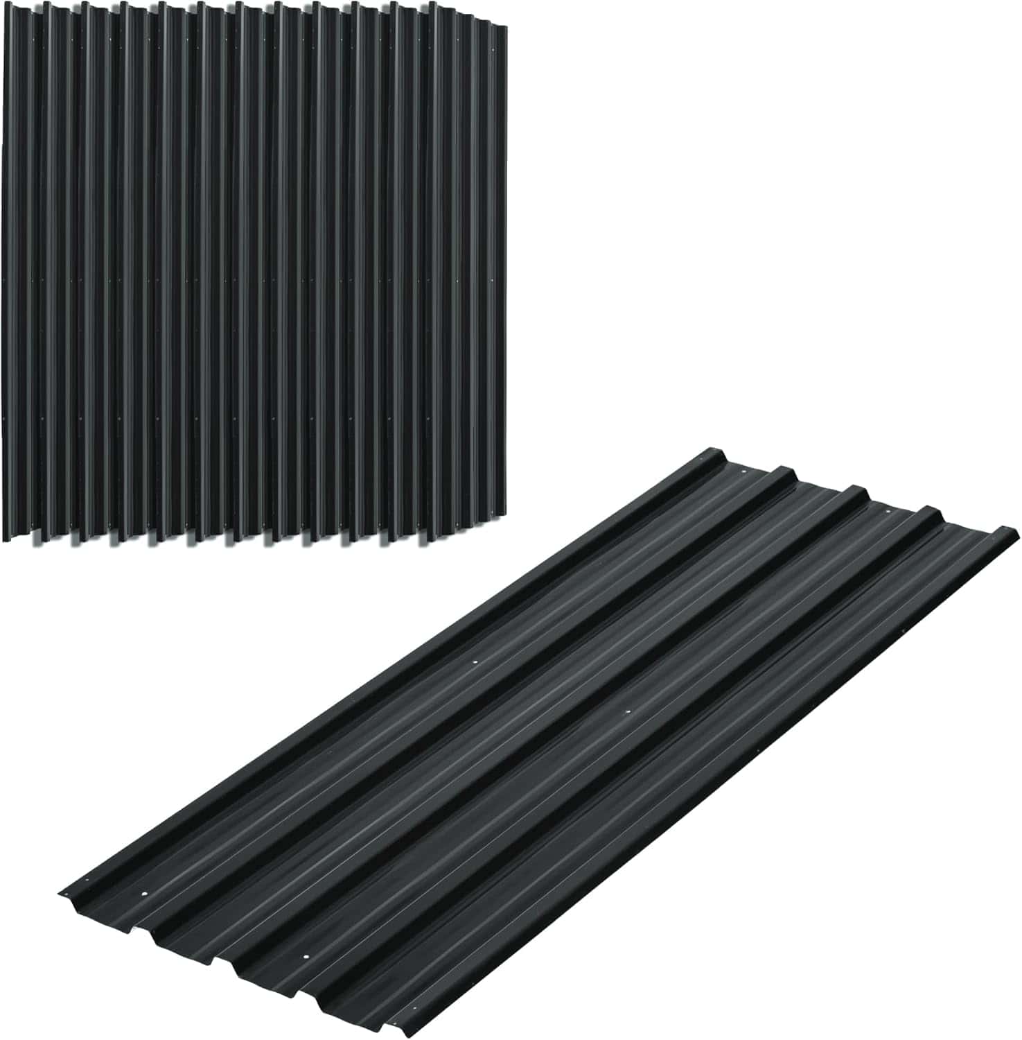 4goodz 12 stuks Damwand Dakplaten 7m² - 129x45cm Verzinkt - Antraciet